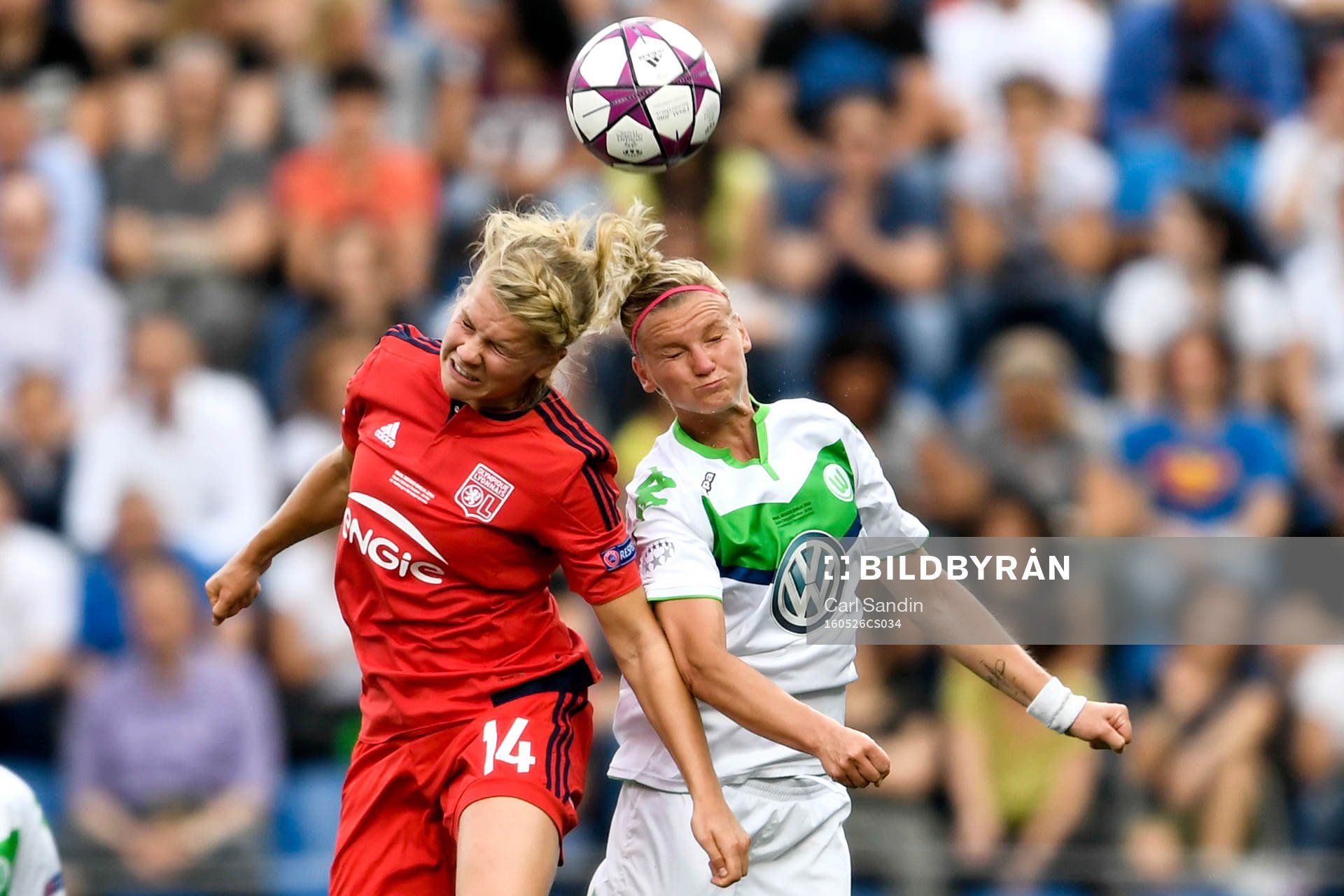 Lyons Ada Hegerberg och Wolfsburgs Alexandra Popp