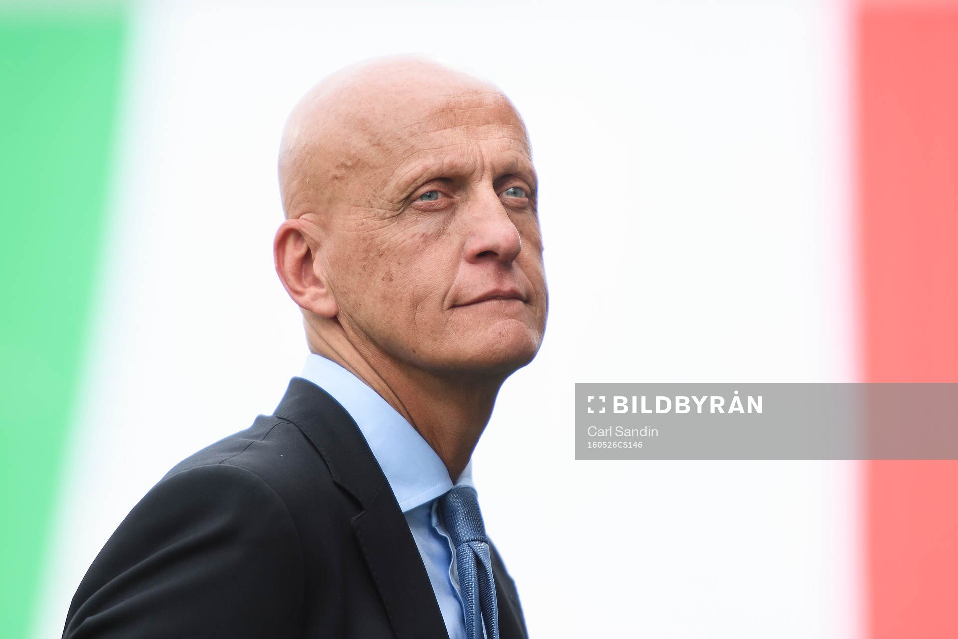Pierluigi Collina innan finalen i Champions League mellan