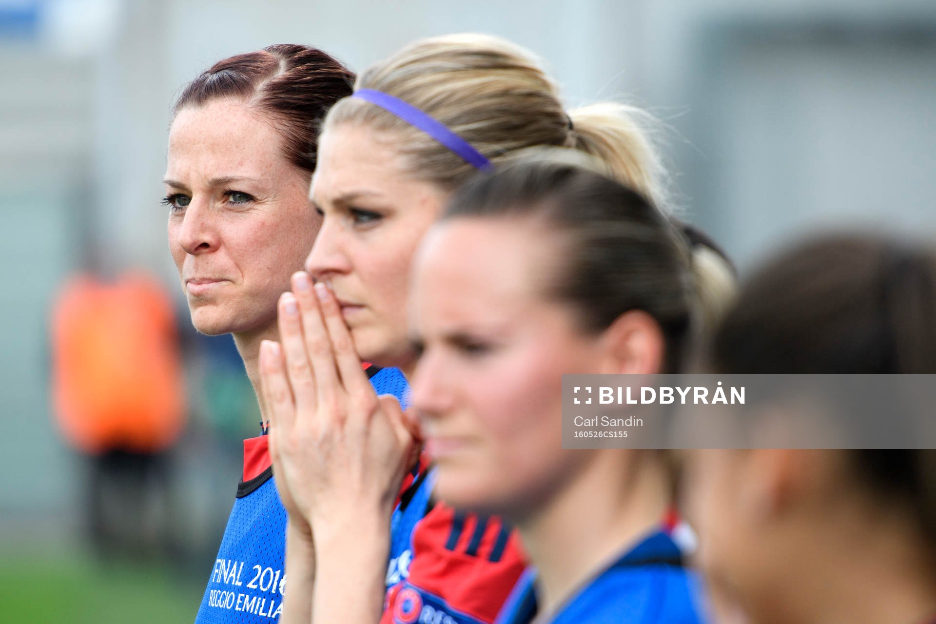 Lyons Lotta Schelin innan finalen i Champions League mellan
