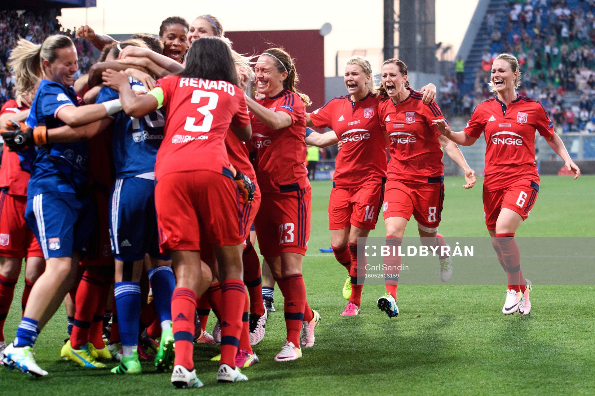 Lyons Ada Hegerberg, Lotta Schelin och Amandine Henry
