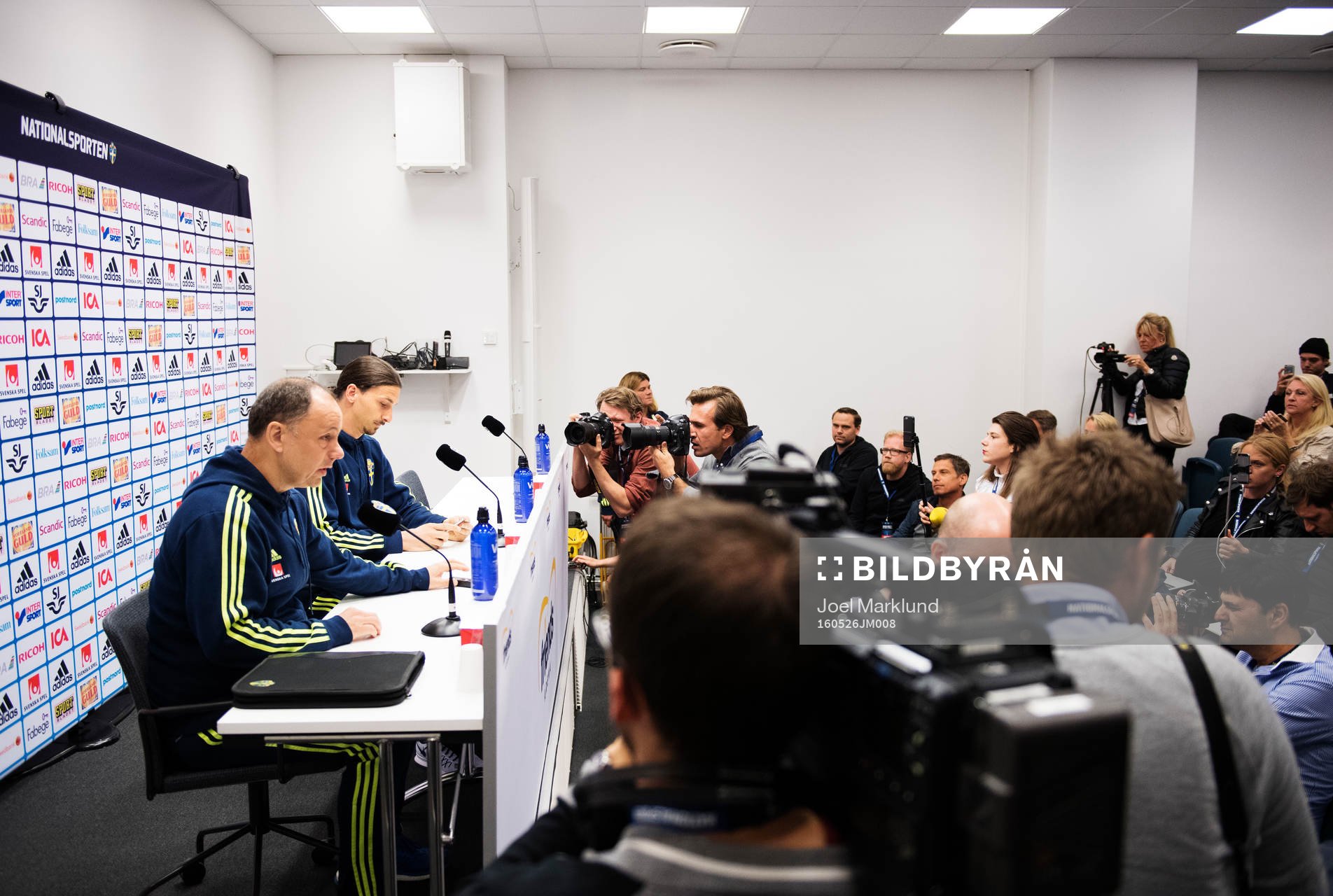 Presschef Niklas Bodell och Zlatan Ibrahimovic