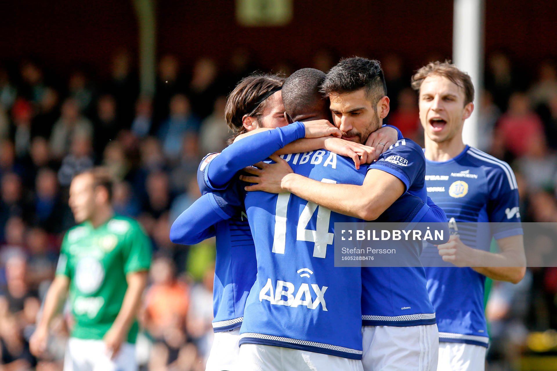 Sundsvalls Stefan Silva jublar efter 0-1 under fotbollsmatchen i Allsvenskan mellan Jönköping och GIF Sundsvall den 28 maj 2016 i Jönköping.