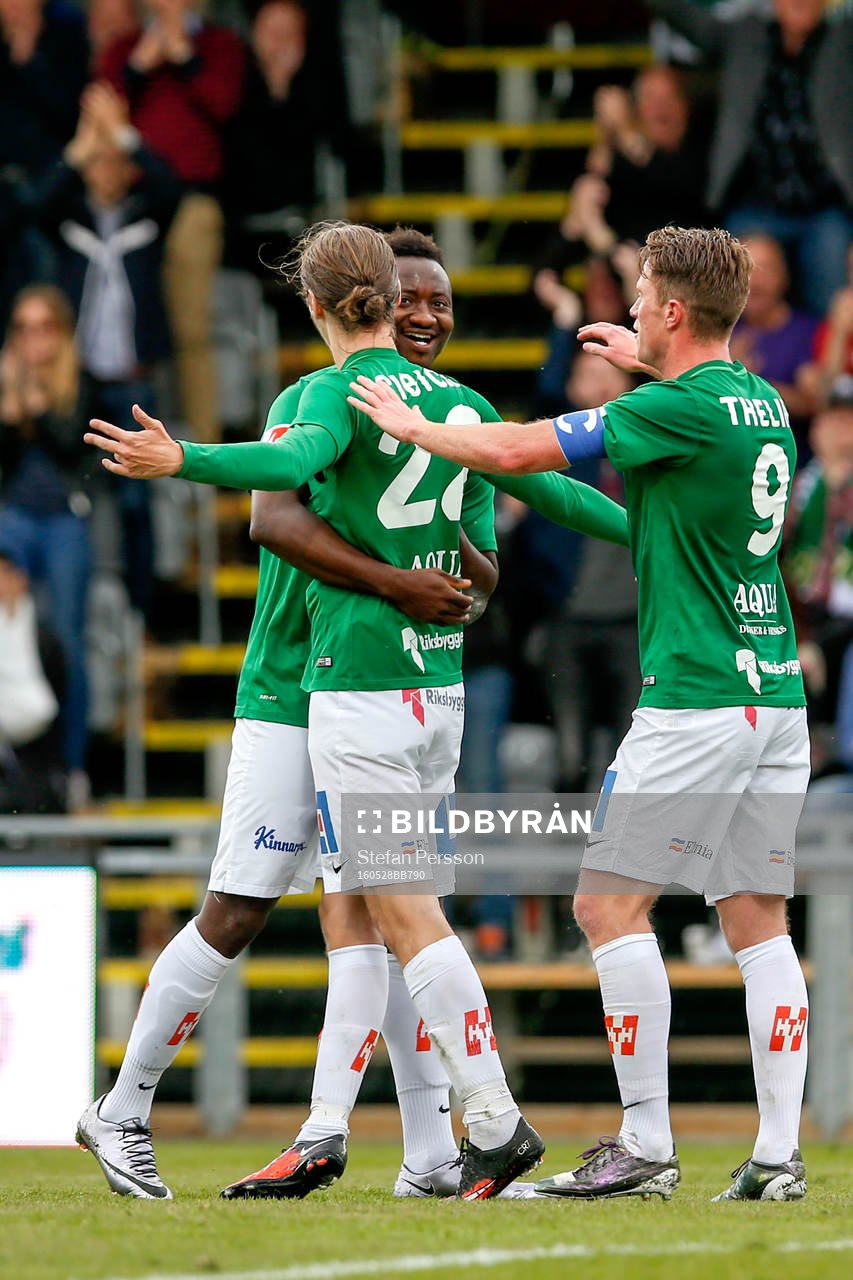 Jönköpings Pawel Cibicki jublar efter 1-1 under fotbollsmatchen i Allsvenskan mellan Jönköping och GIF Sundsvall den 28 maj 2016 i Jönköping.