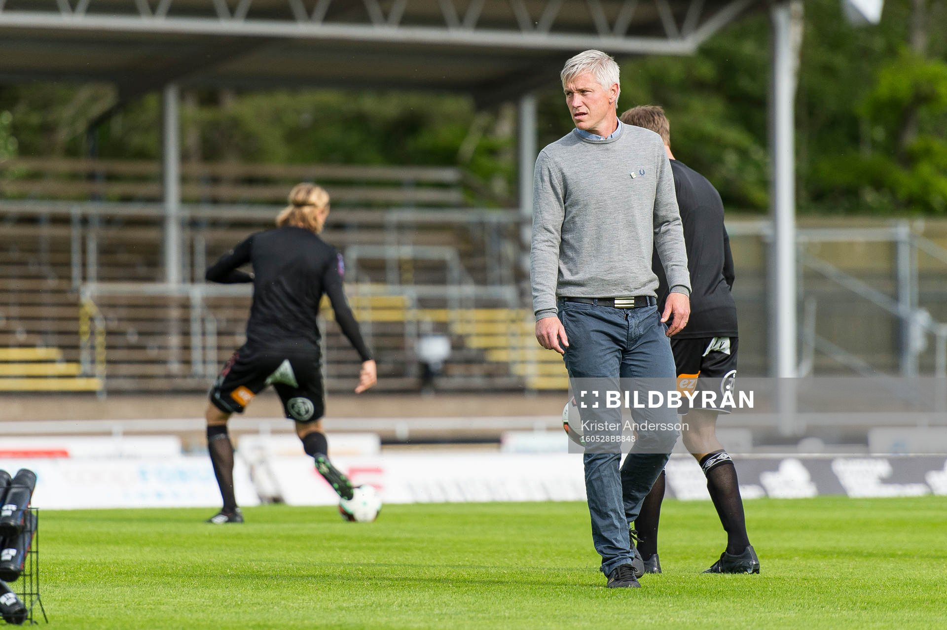 Varbergs tränare Jörgen Wålemark före fotbollsmatchen i