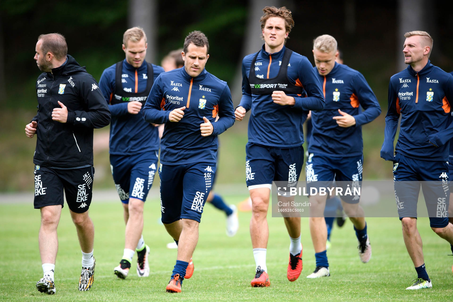 IFK Göteborgs Tobias Hysén och Thomas Rogne värmer upp