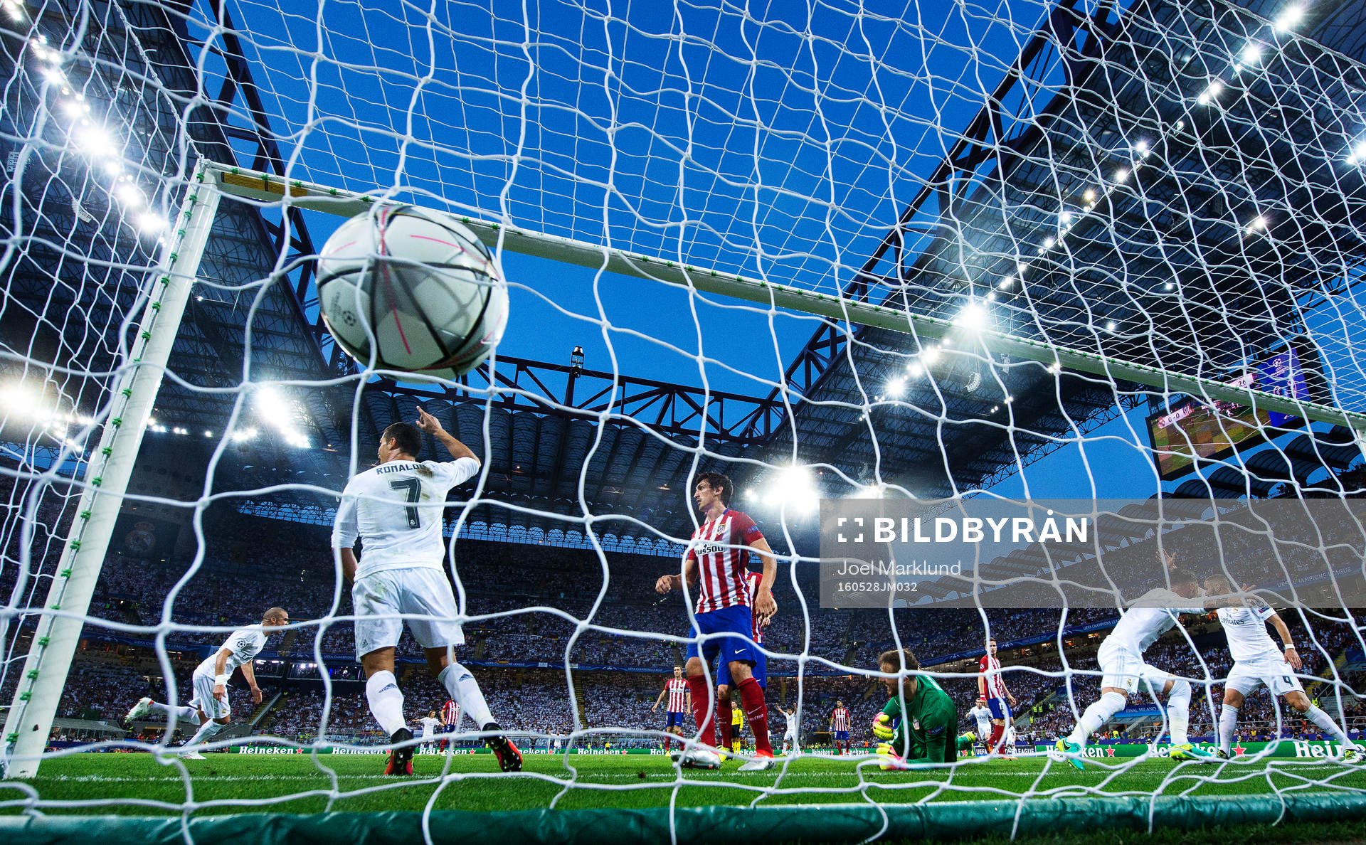 Real Madrids Cristiano Ronaldo, Sergio Ramos och Karim