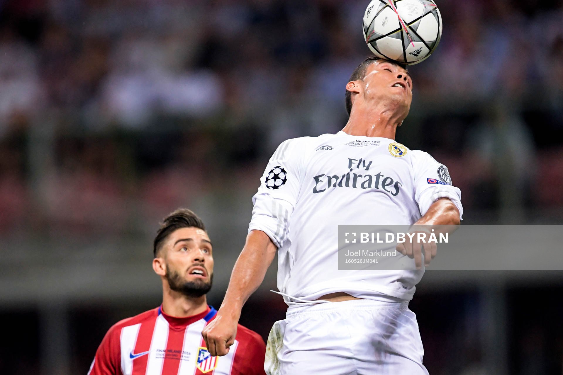 Real Madrids Cristiano Ronaldo och Atletico Madrids Yannick
