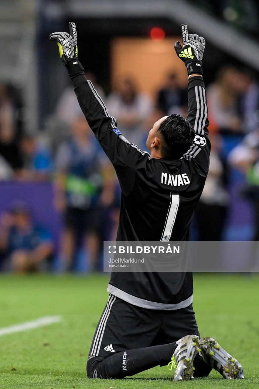 Real Madrids målvakt Keylor Navas jublar