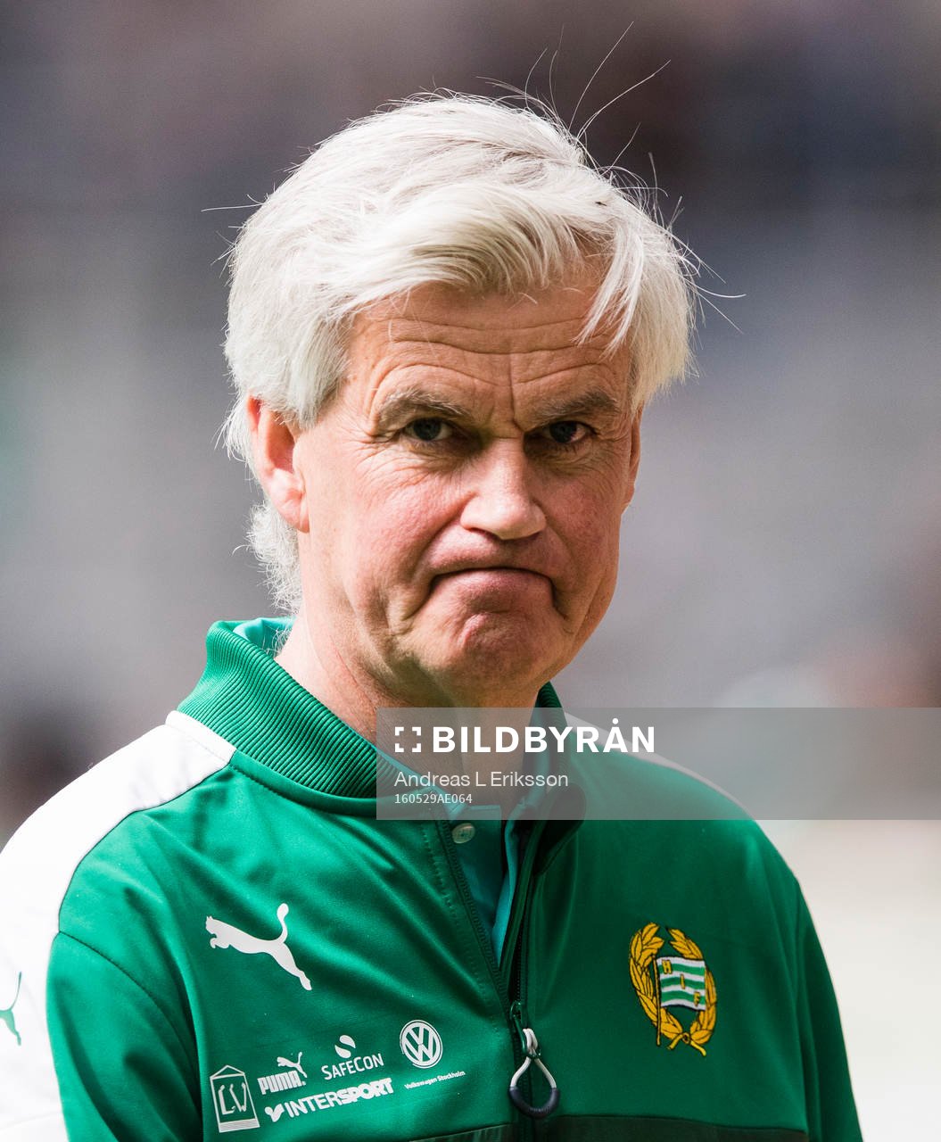 Hammarbys tränare Nanne Bergstrand innan fotbollsmatchen i