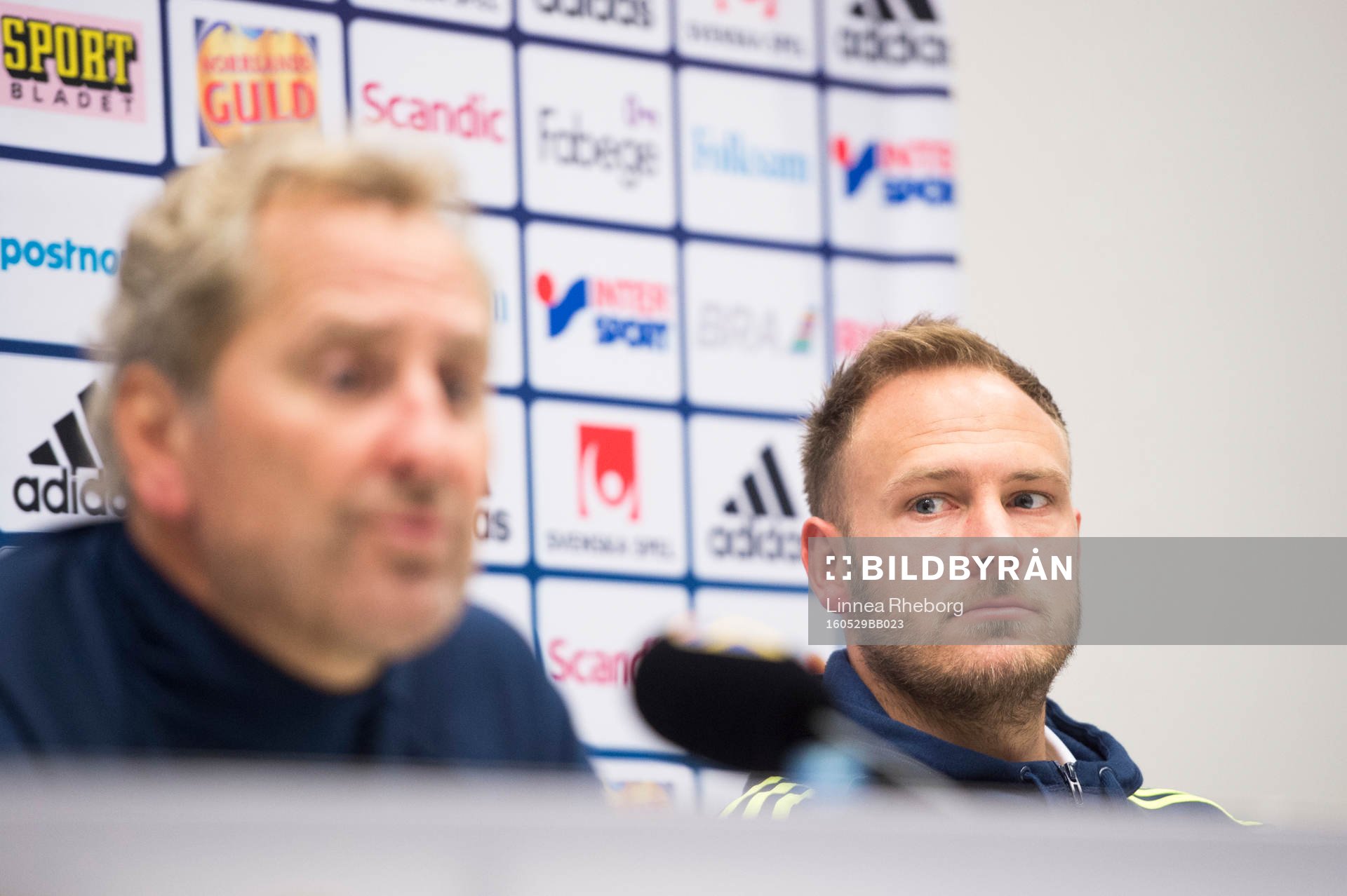Andreas Granqvist och förbundskapten Erik Hamrén