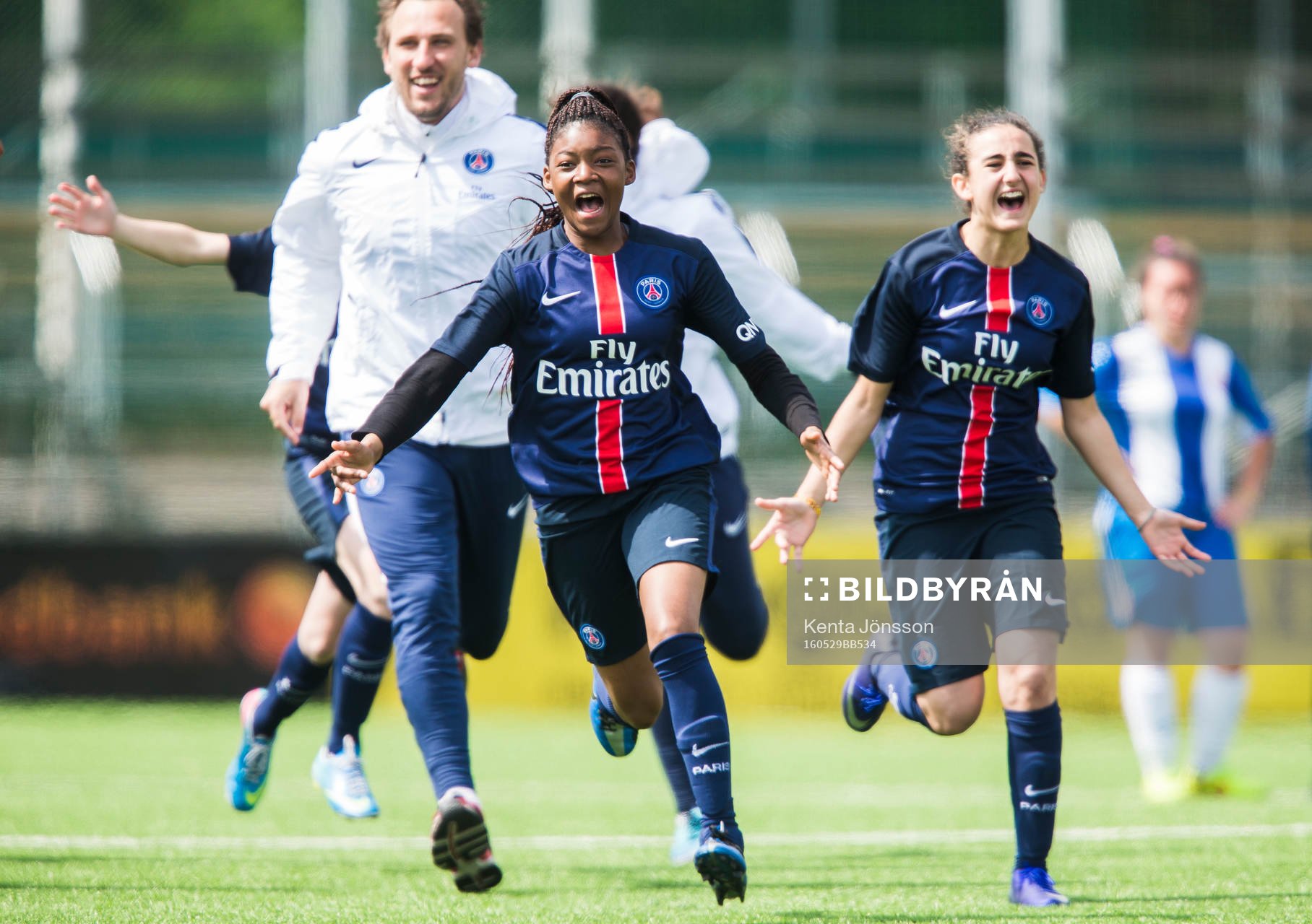 Paris Saint-Germain spelare jublar