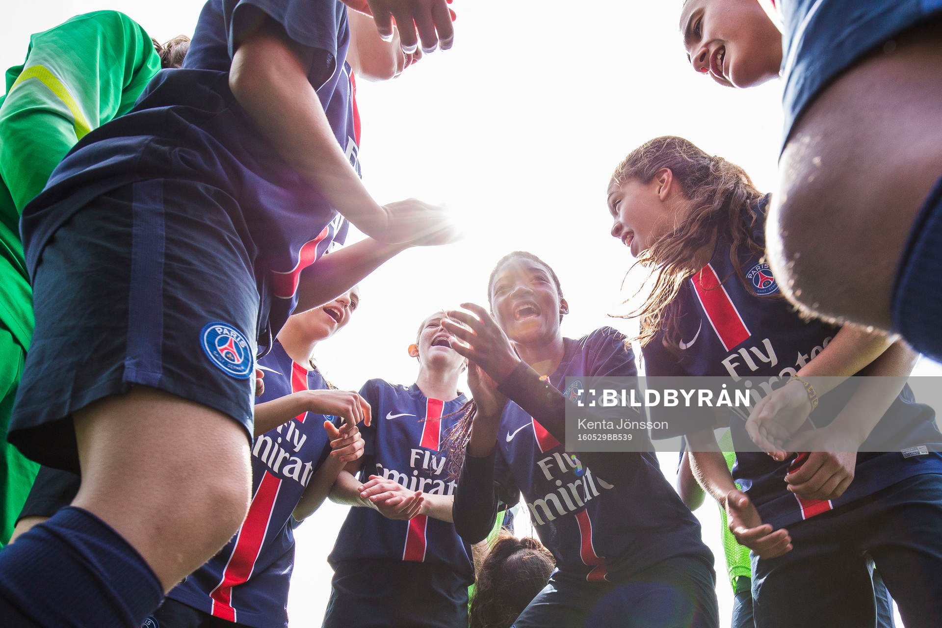 Paris Saint-Germain spelare jublar