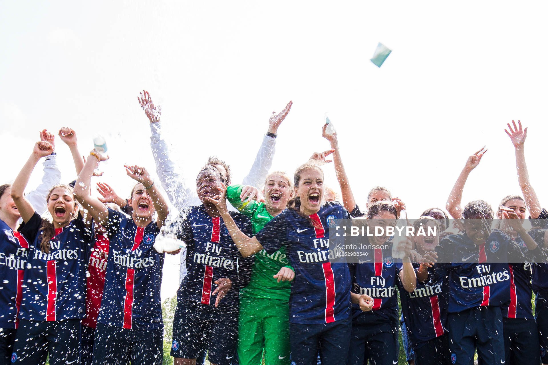 Paris Saint-Germain spelare jublar