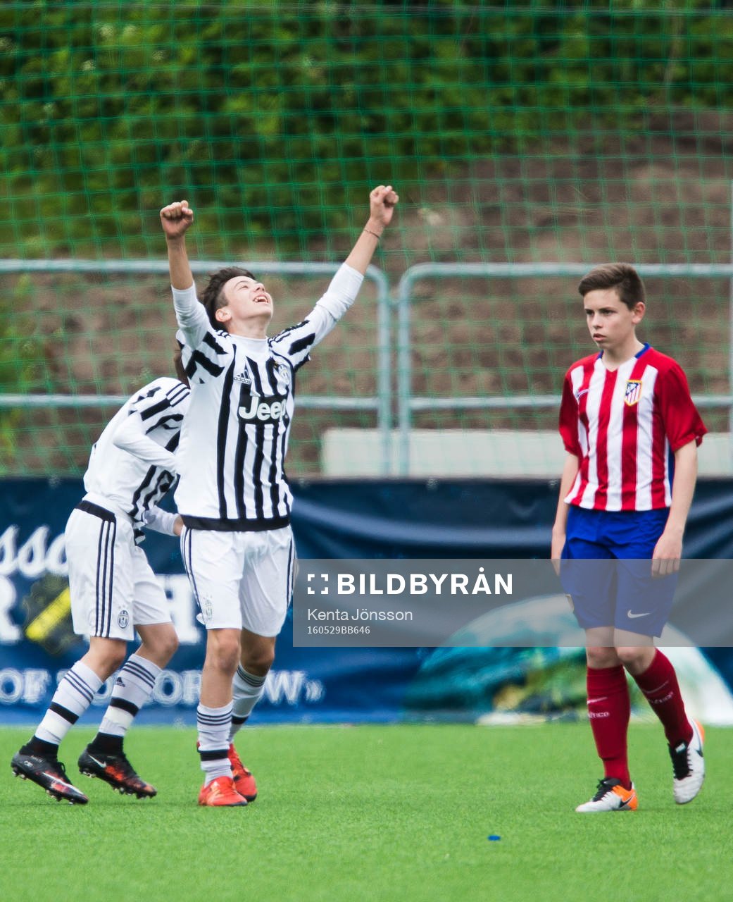 Juventus spelare jublar