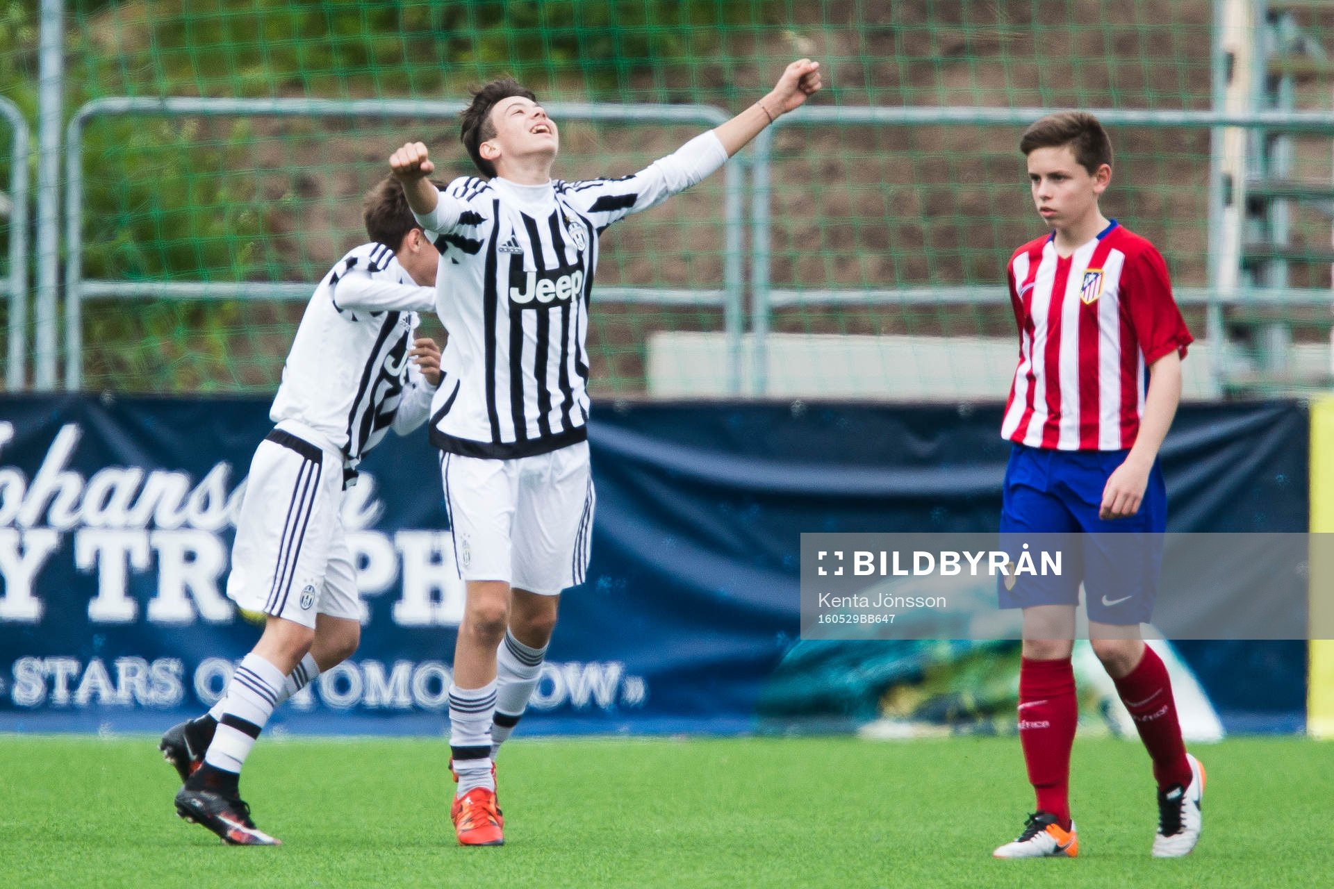 Juventus spelare jublar