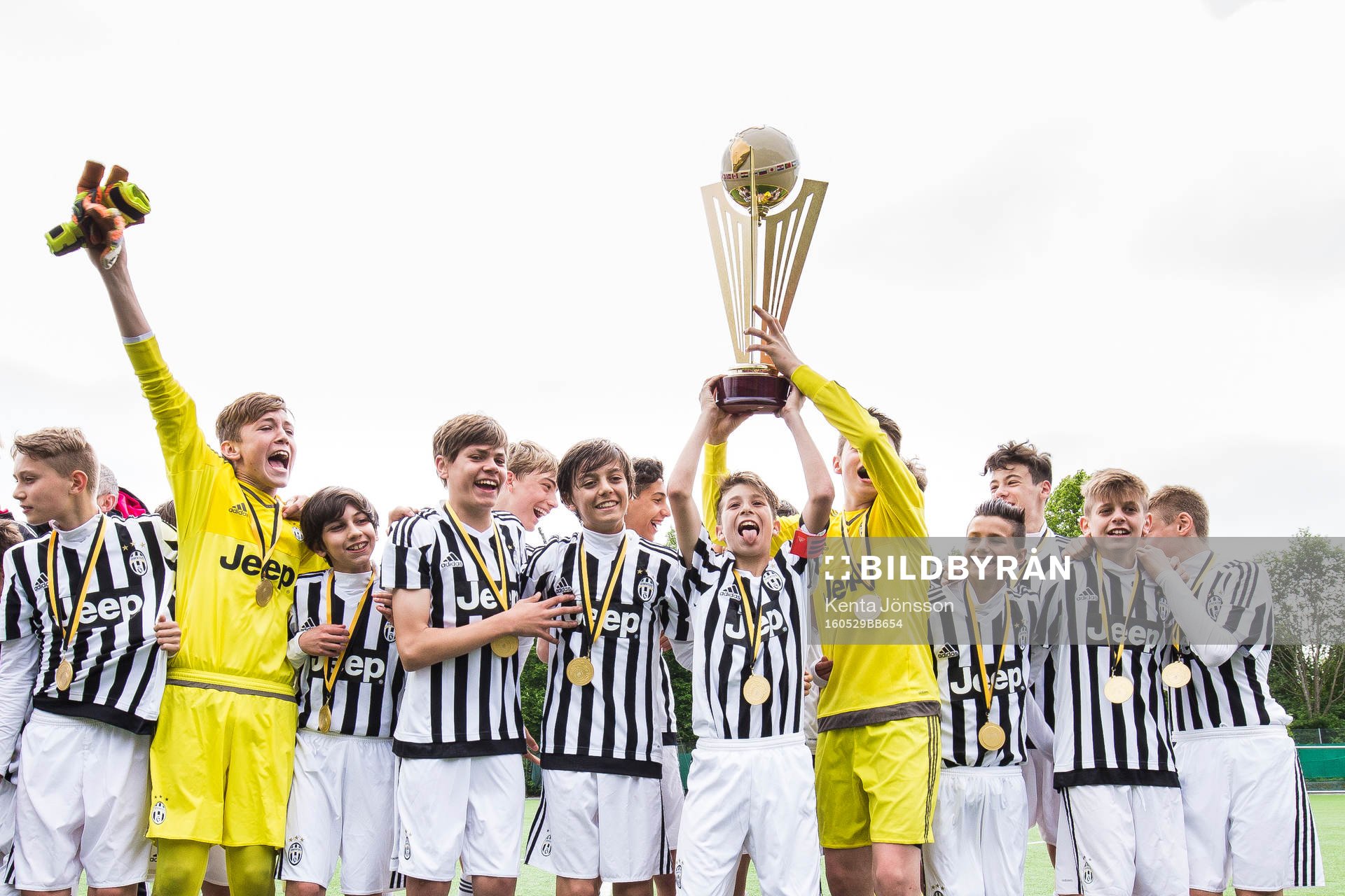 Juventus spelare jublar