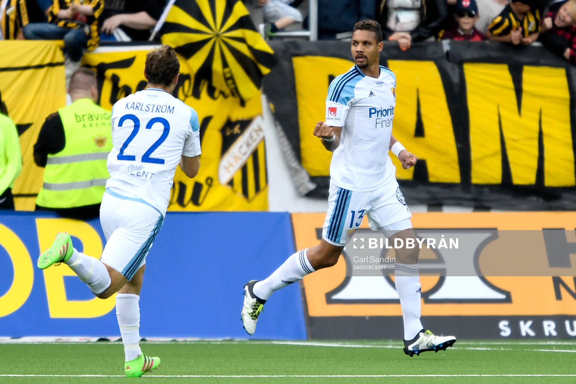 Djurgårdens Mathias Ranégie jublar