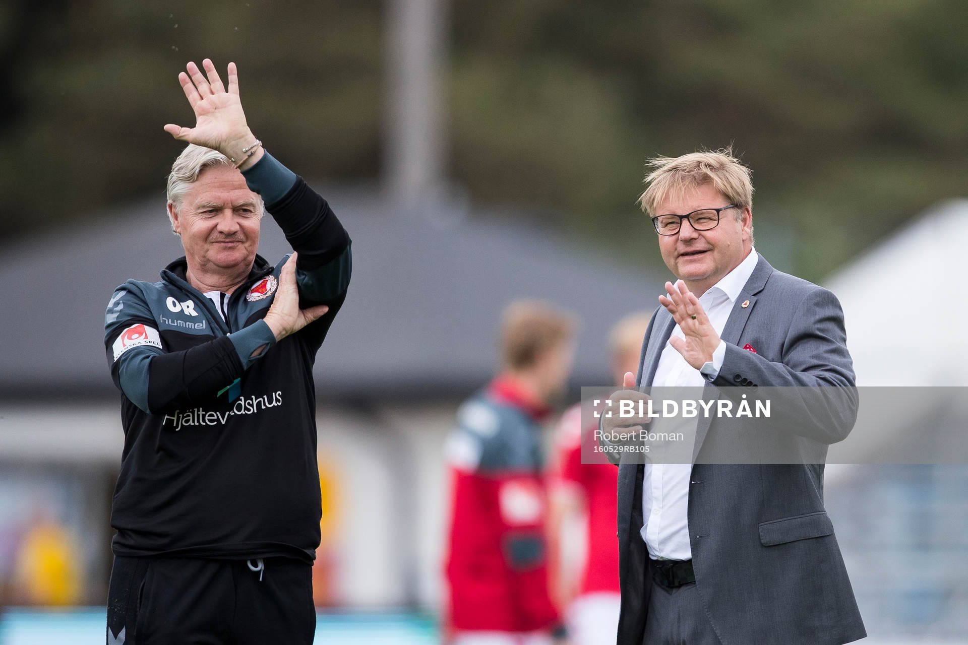 Kalmars lagledare Ola Ragnarsson och Kalmars tränare Peter