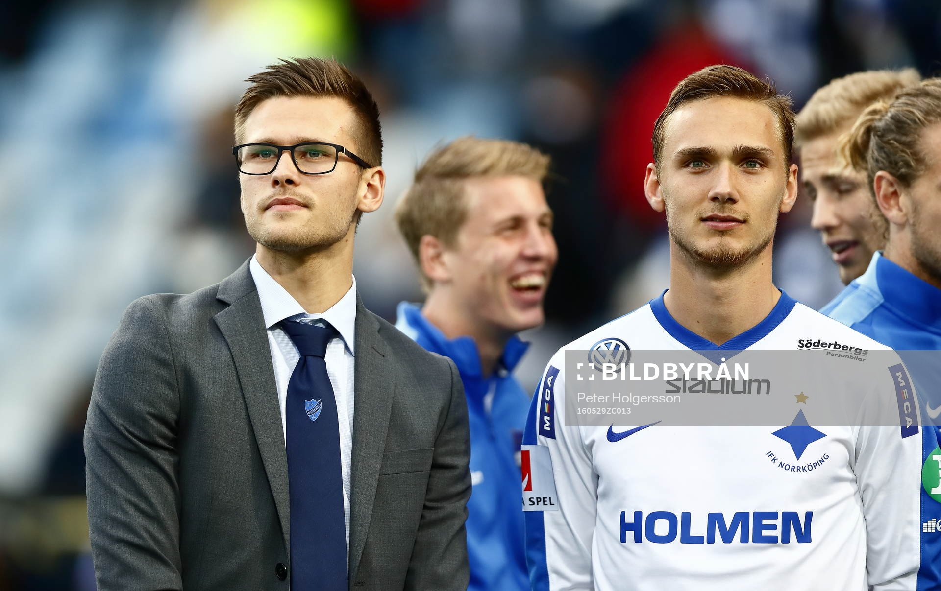 Norrköpings Arnor Ingvi Traustason och Linus Wahlqvist
