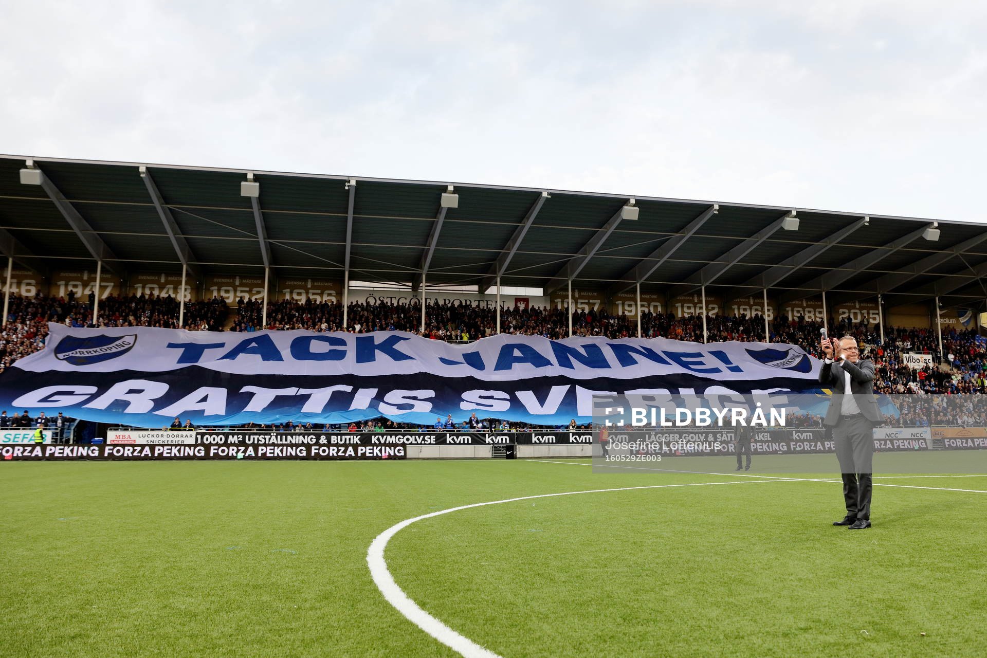 Norrköpings tränare Jan Andersson ska hålla tacktal