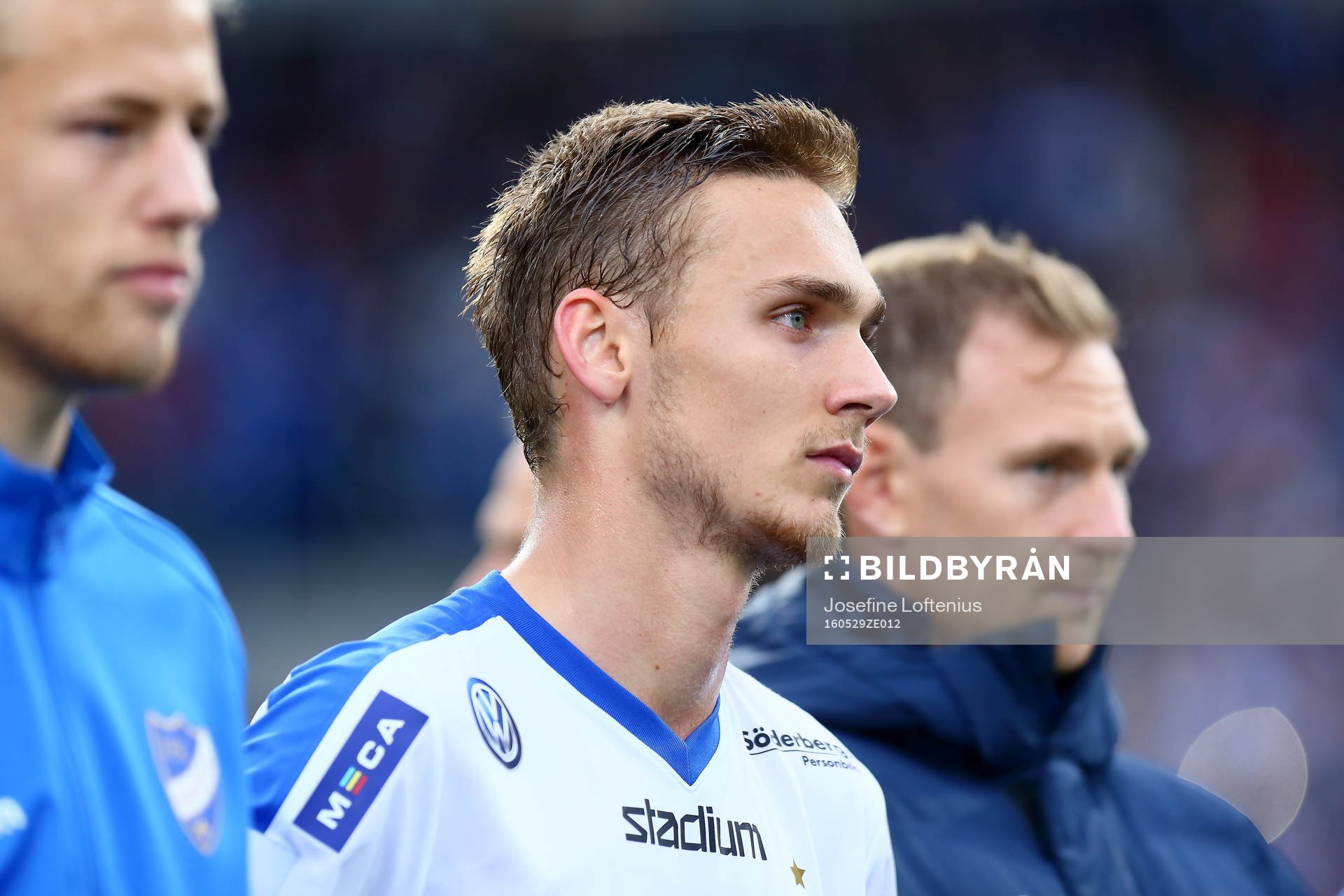 Norrköpings Linus Wahlqvist när tränare Jan Andersson