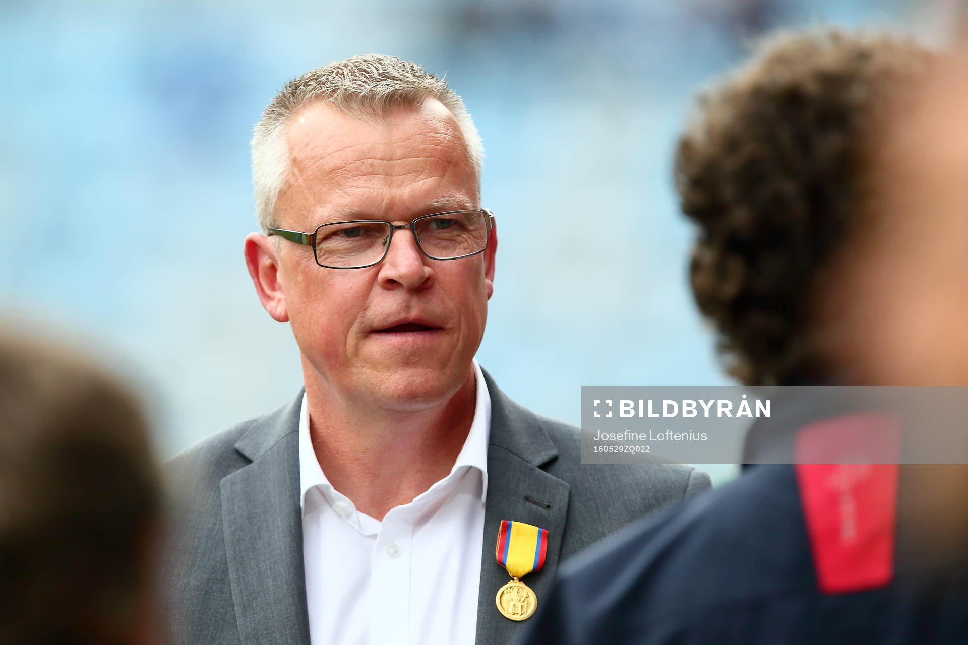 Norrköpings tränare Jan Andersson med hedersmedalj som