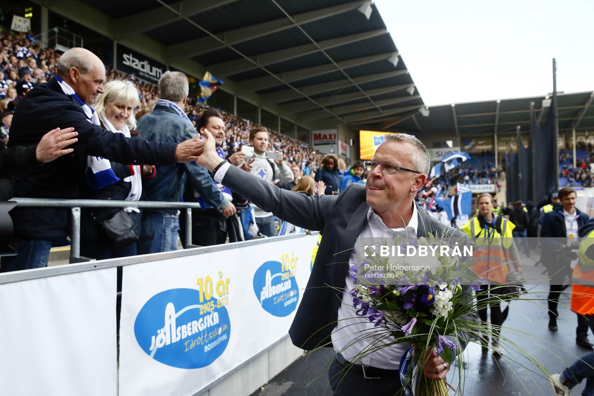 Norrköpings tränare Jan Andersson under fotbollsmatchen i Allsvenskan mellan Norrköping och Elfsborg den 29 maj 2016 i Norrköping.