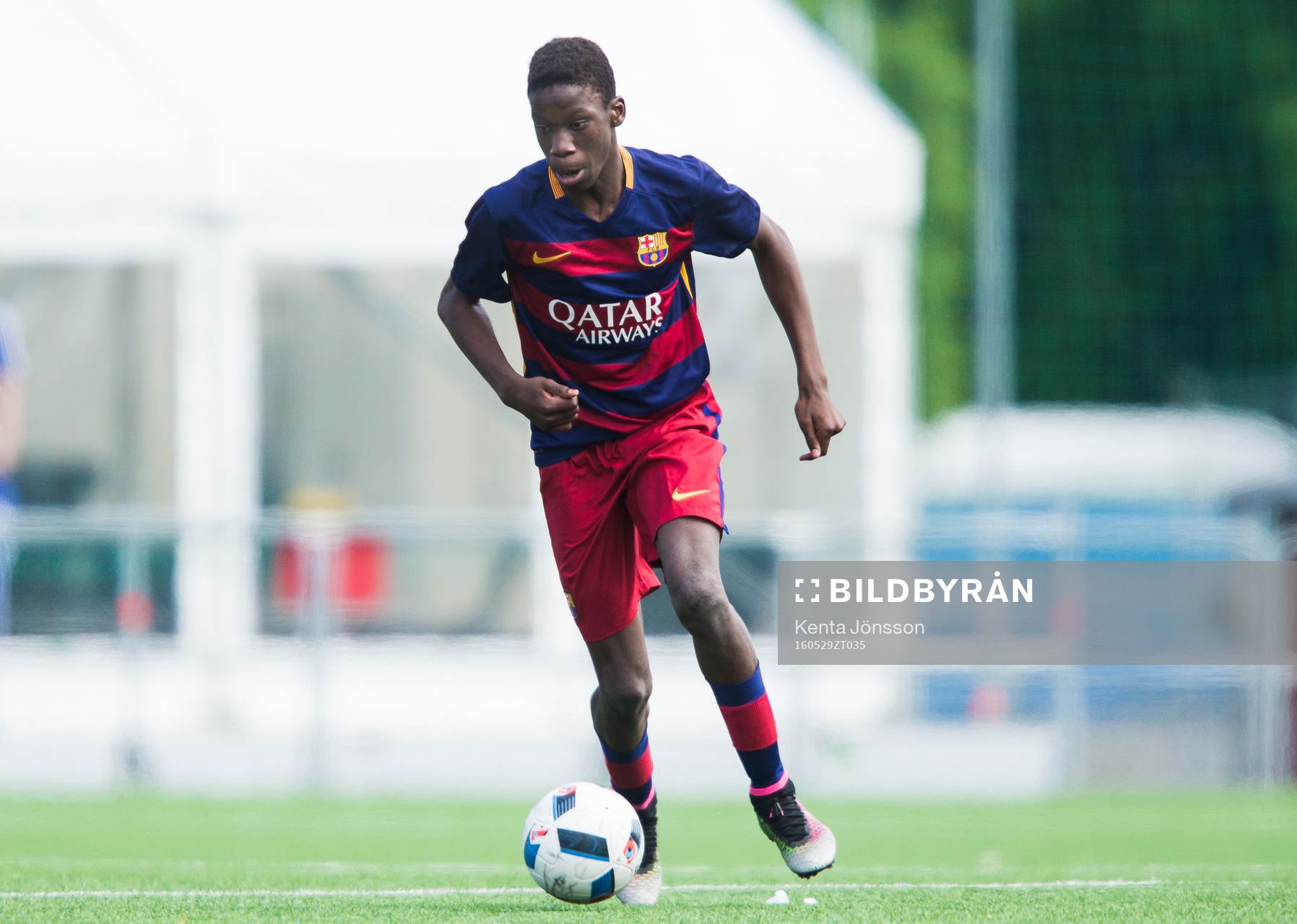 Barcelonas Moriba Kourouma i aktion