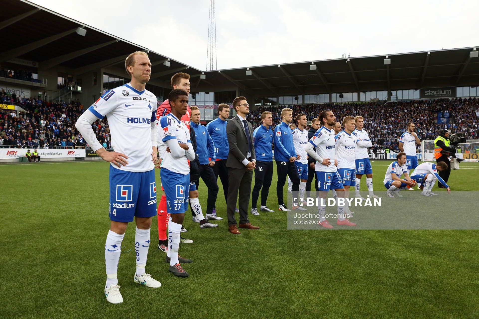 Norrköpings hela lag med Andreas Johansson närmast står