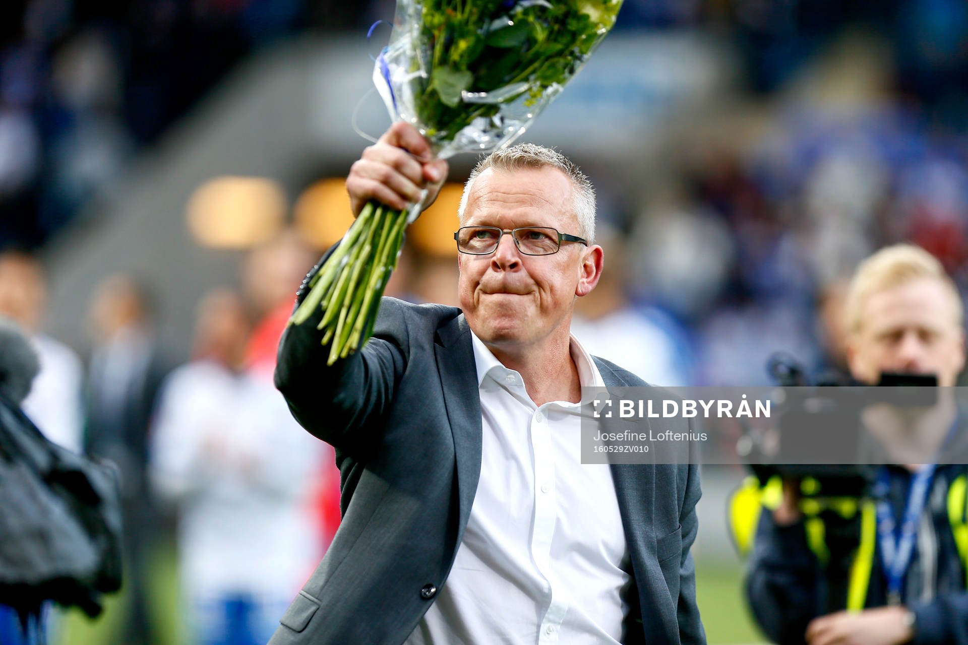 Norrköpings manager Janne Andersson tackar publiken