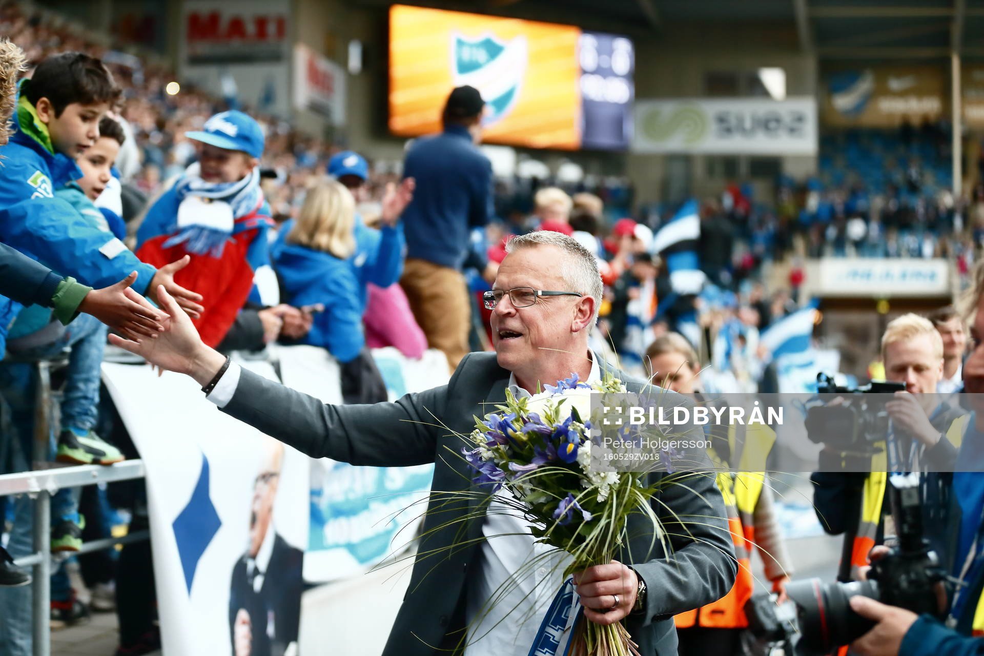 Norrköpings tränare Jan Andersson under fotbollsmatchen i Allsvenskan mellan Norrköping och Elfsborg den 29 maj 2016 i Norrköping.