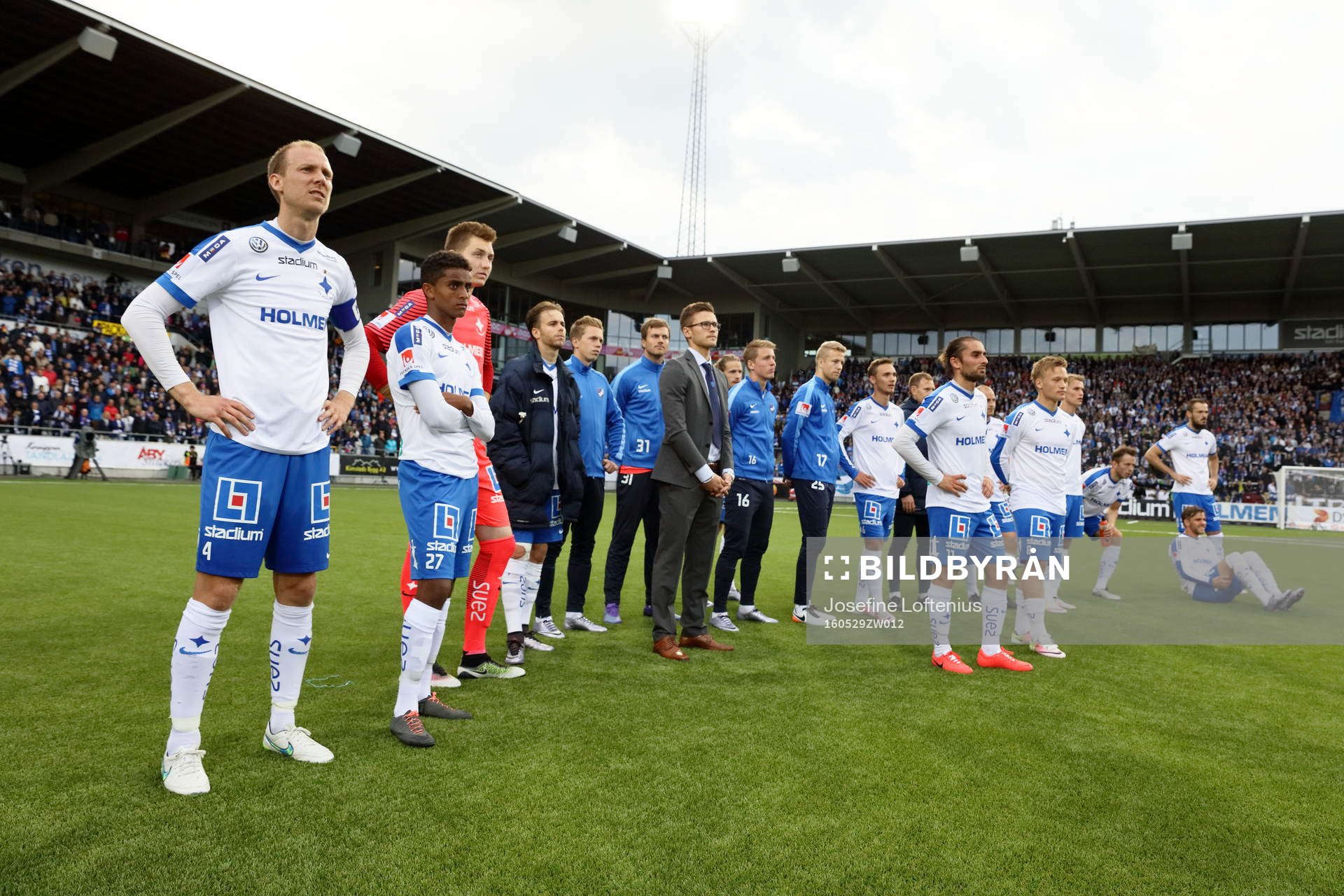 Norrköpings hela lag med Andreas Johansson närmast står