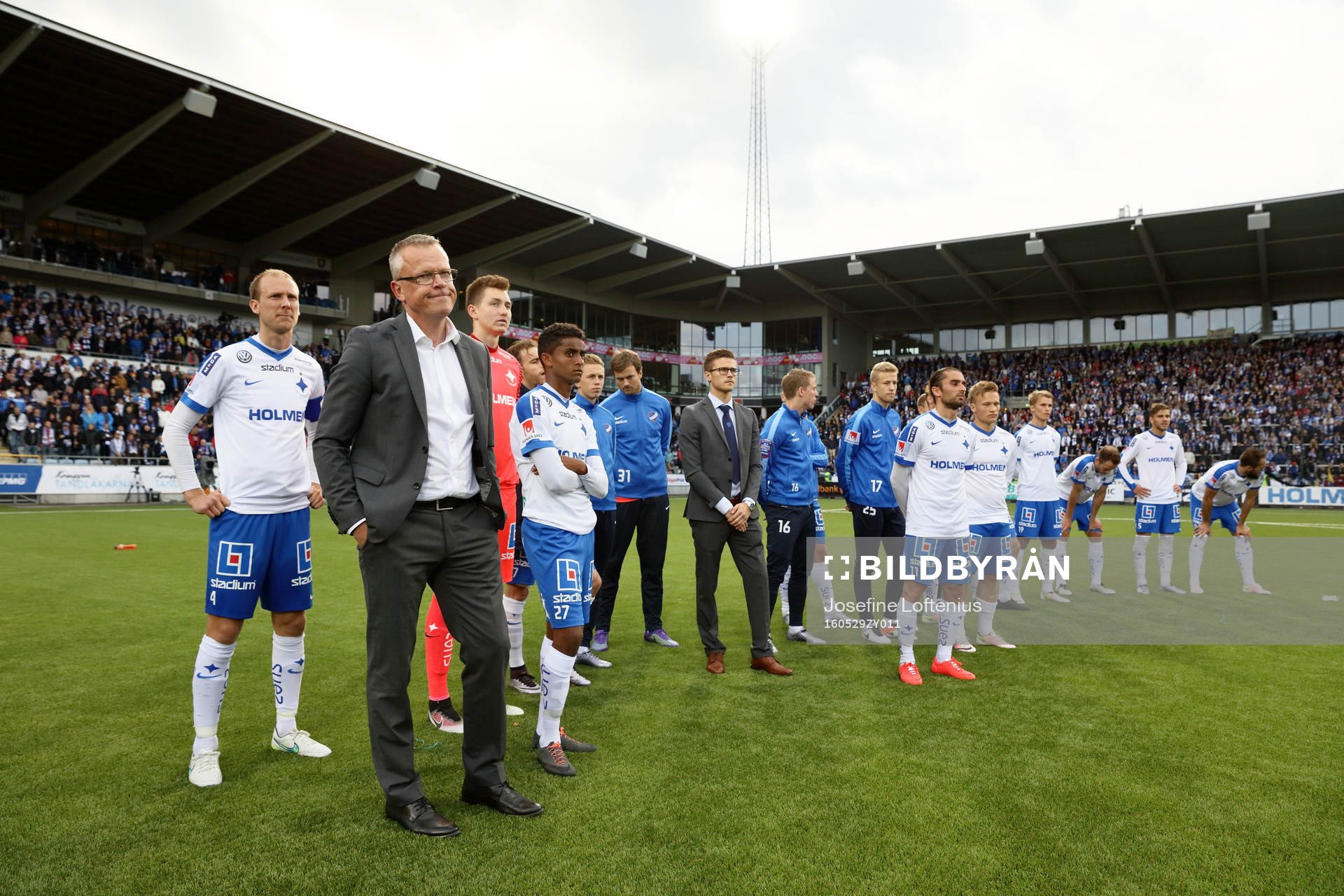 Norrköpings hela lag med tränare Jan Andersson