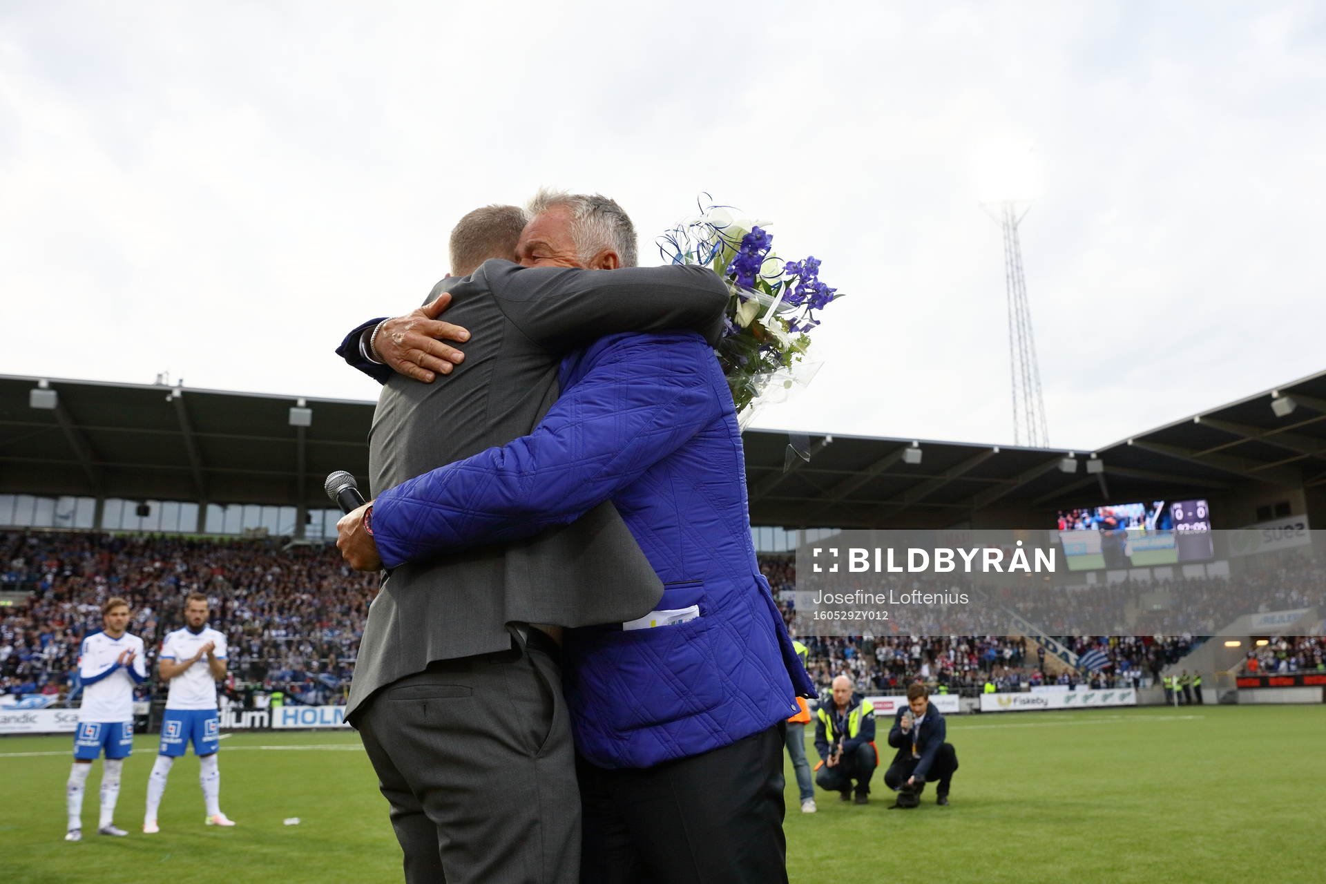 Norrköpings klubbordförande Peter Hunt och tränare Jan