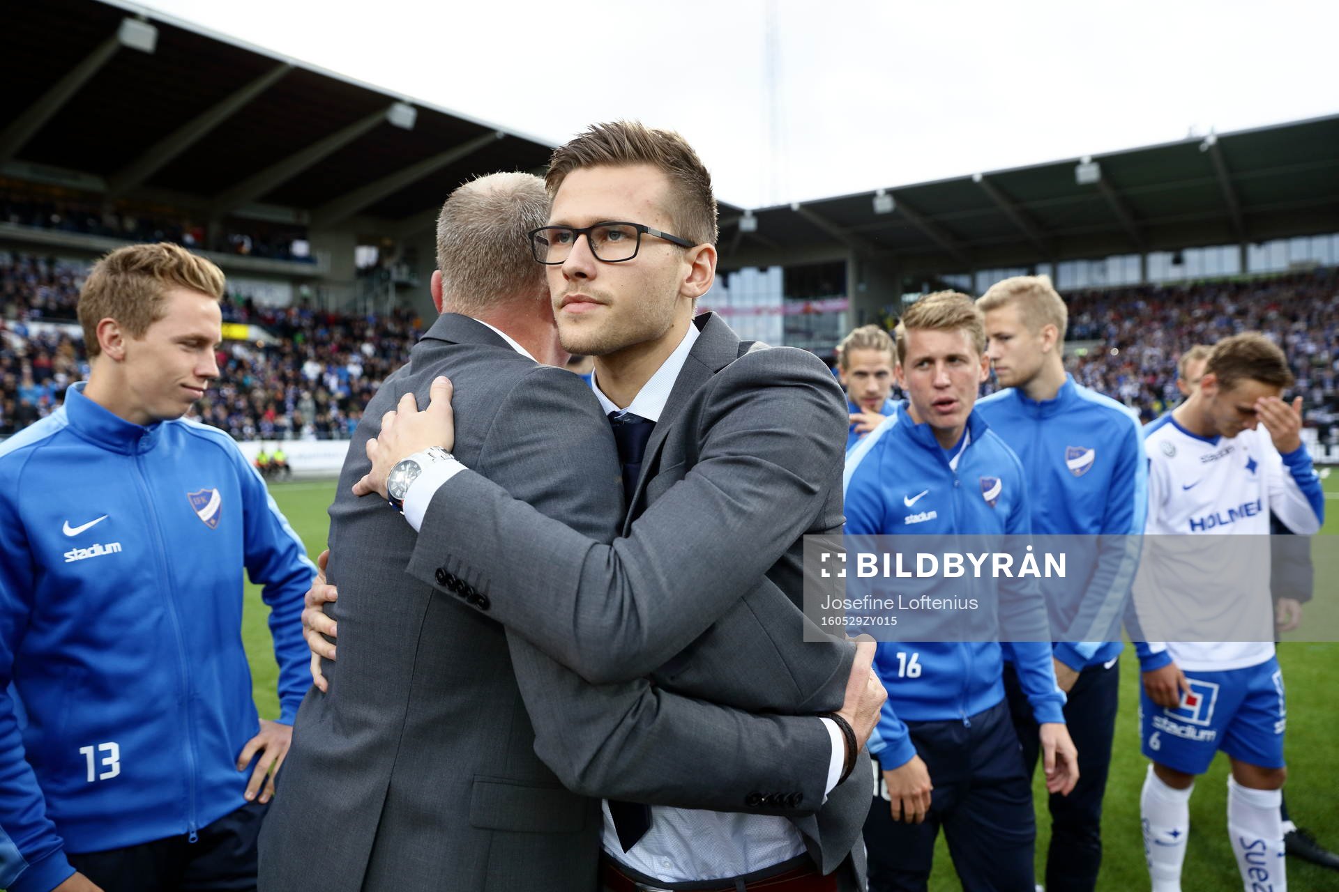 Norrköpings Arnor Ingvi Traustason och tränare Jan