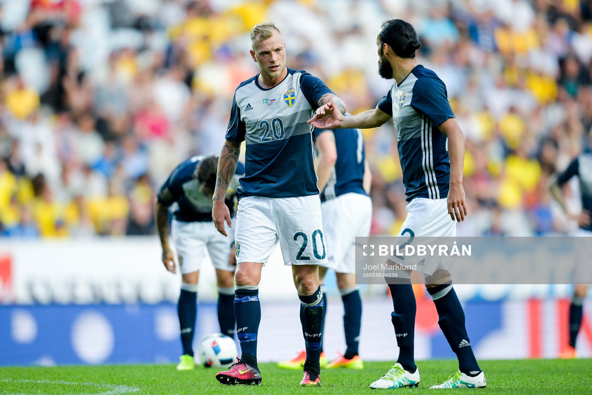 Sveriges John Guidetti och Erkan Zengin