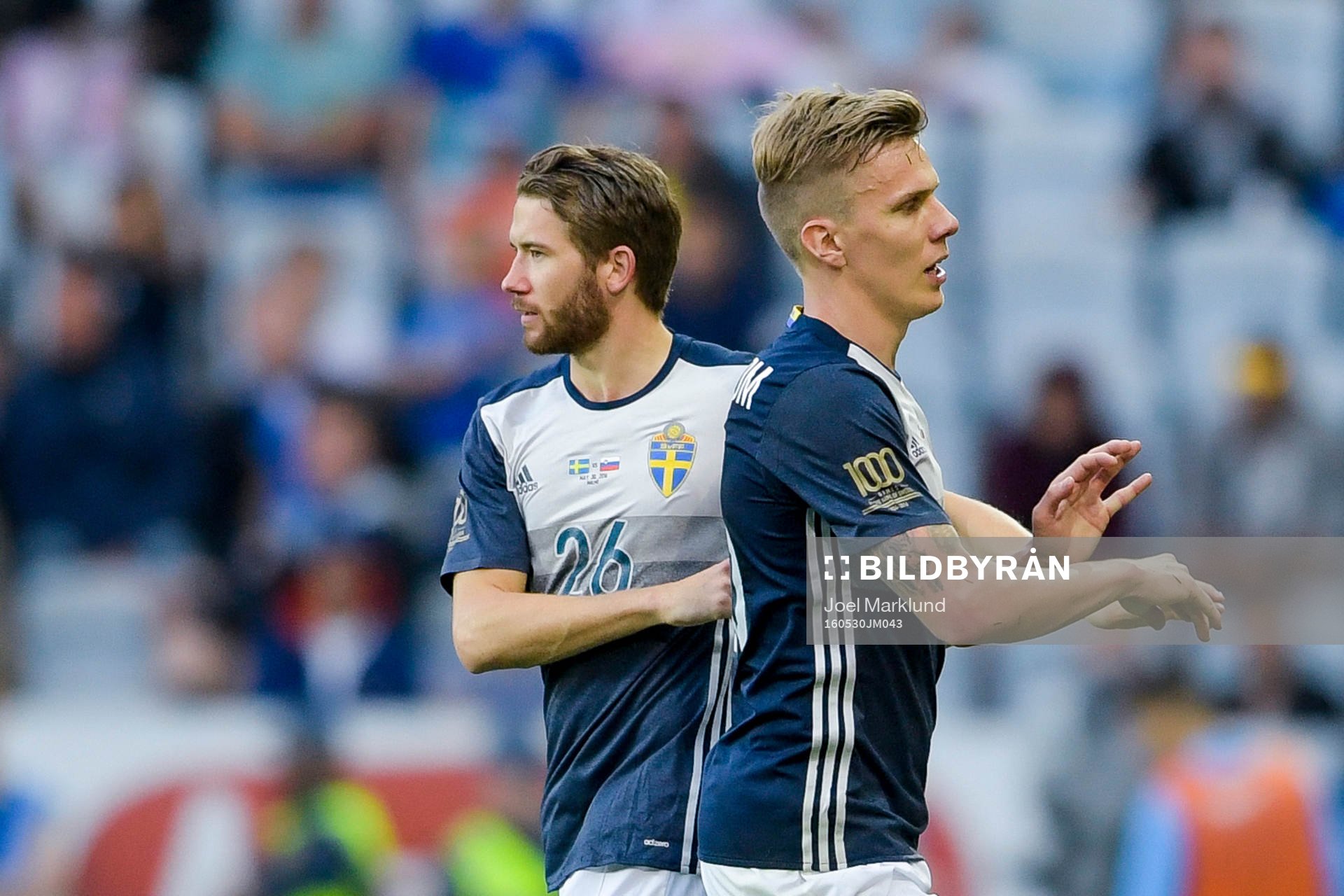 Byte mellan Sveriges Marcus Rohdén och Pontus Wernbloom