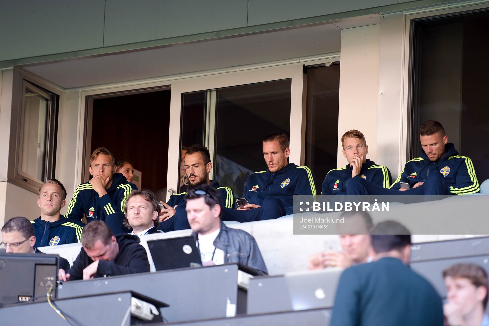 Sveriges Emil Kujovic, Oscar Lewicki, Marcus Berg på