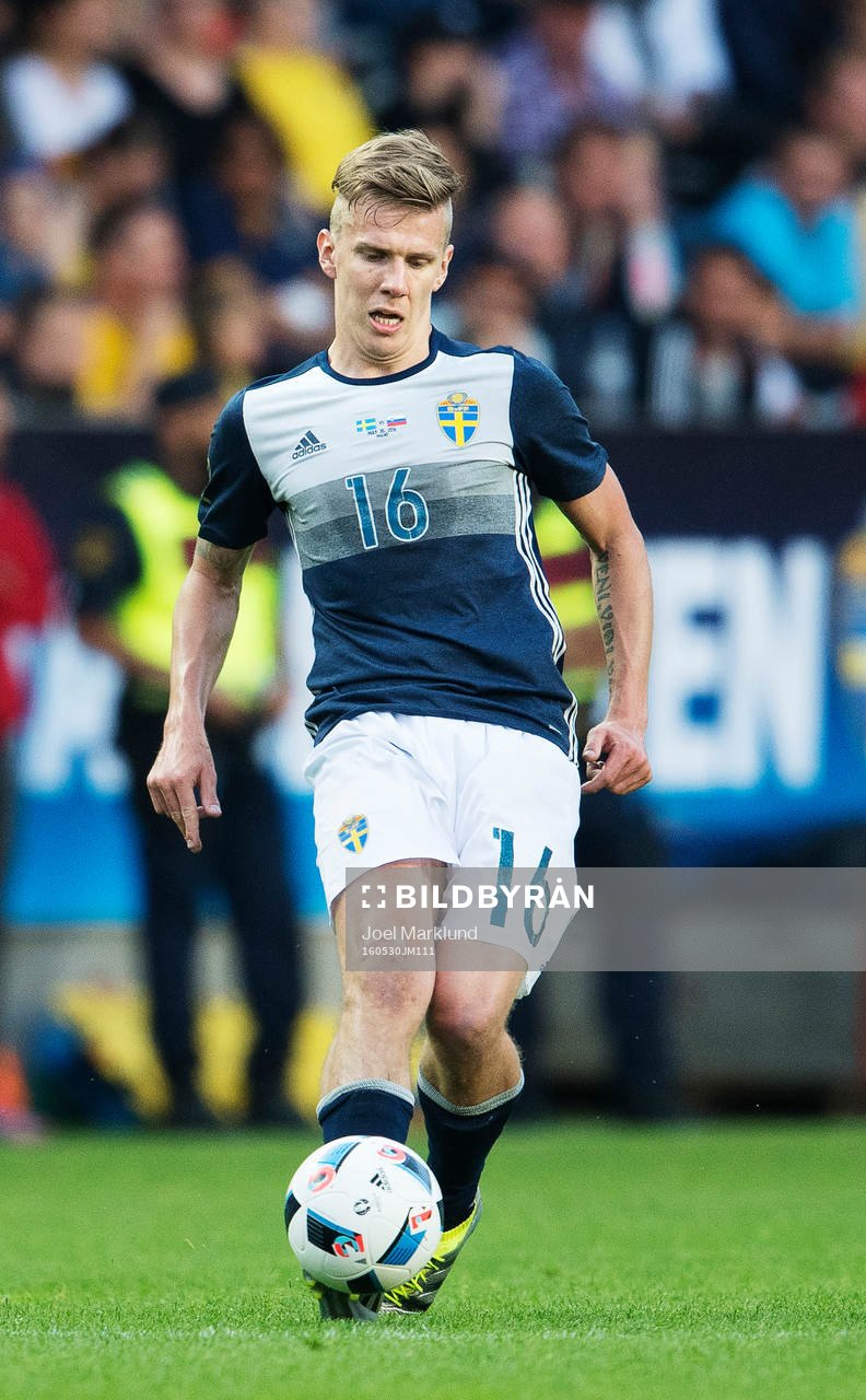 Sveriges Pontus Wernbloom under fotbollslandskampen mellan Sverige och Slovenien den 30 maj 2016 i Malmö.