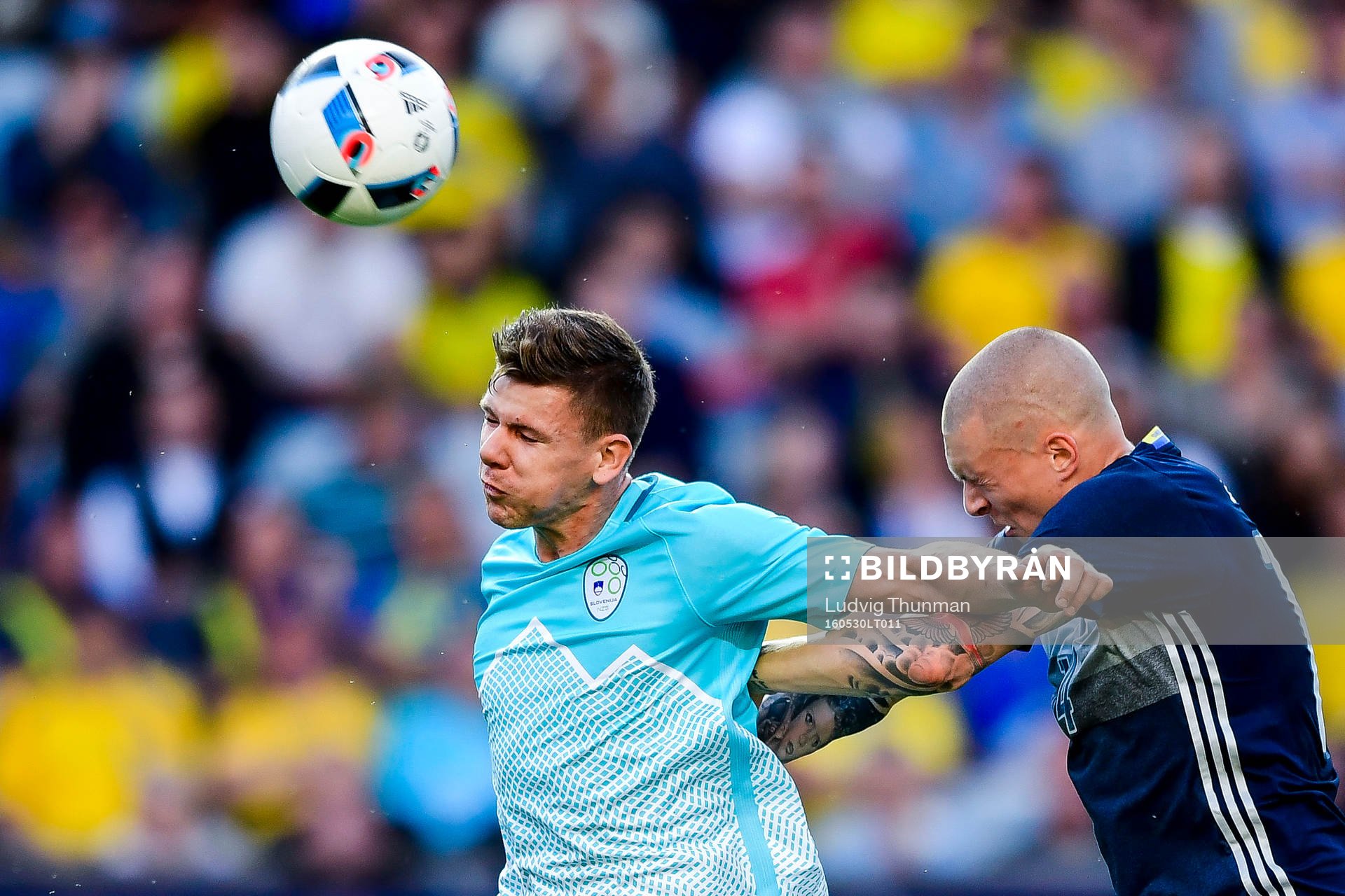 Sloveniens Rom Bezjak och Sveriges Victor Nilsson Lindelöf
