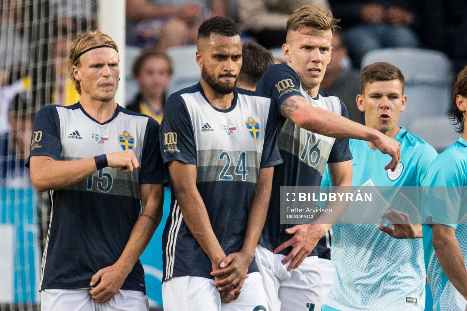 Sveriges Oscar Hiljemark, Isaac Kiese Thelin och Pontus