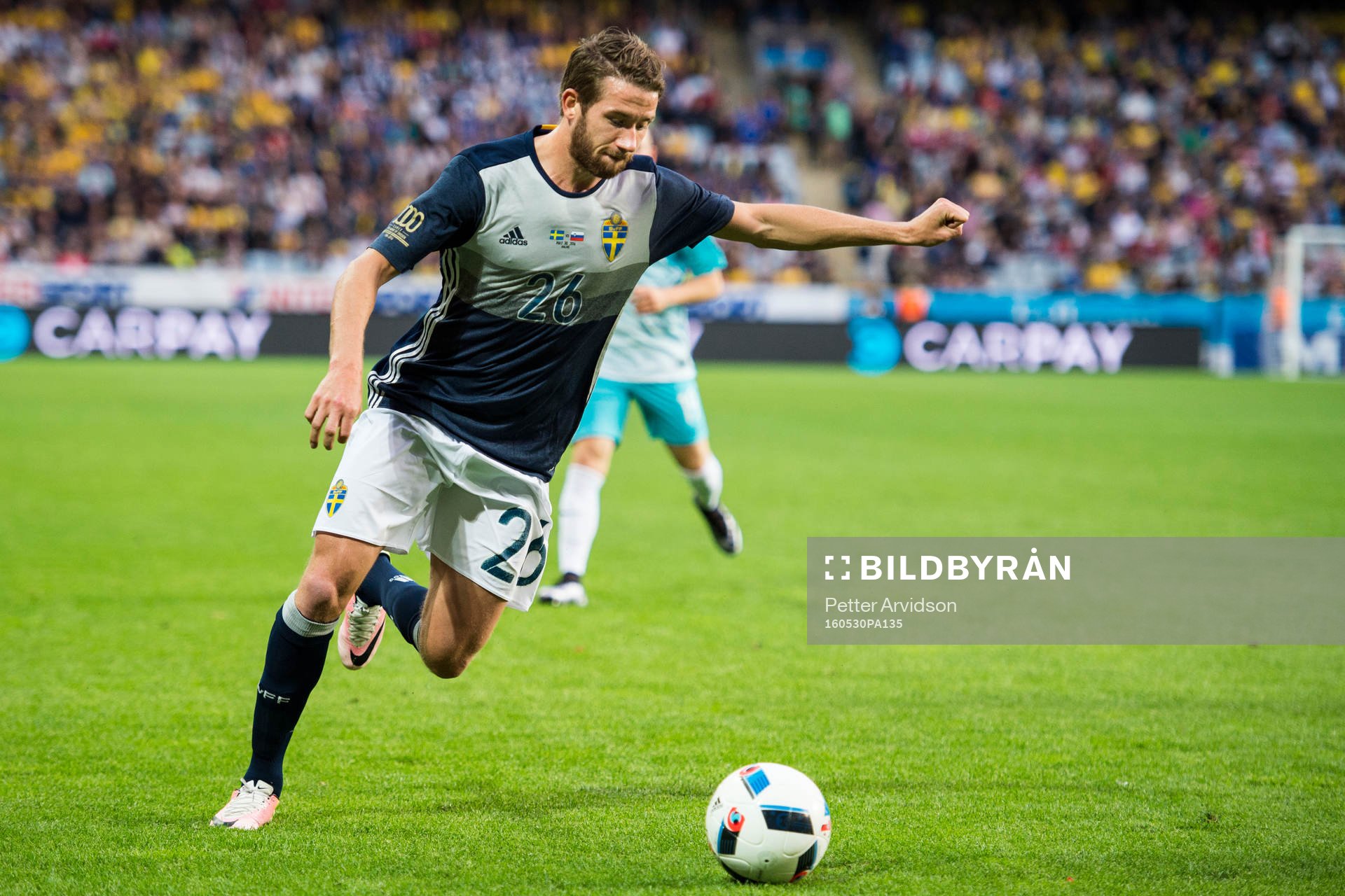 Sveriges Marcus Rohdén under fotbollslandskampen mellan Sverige och Slovenien den 30 maj 2016 i Malmö.