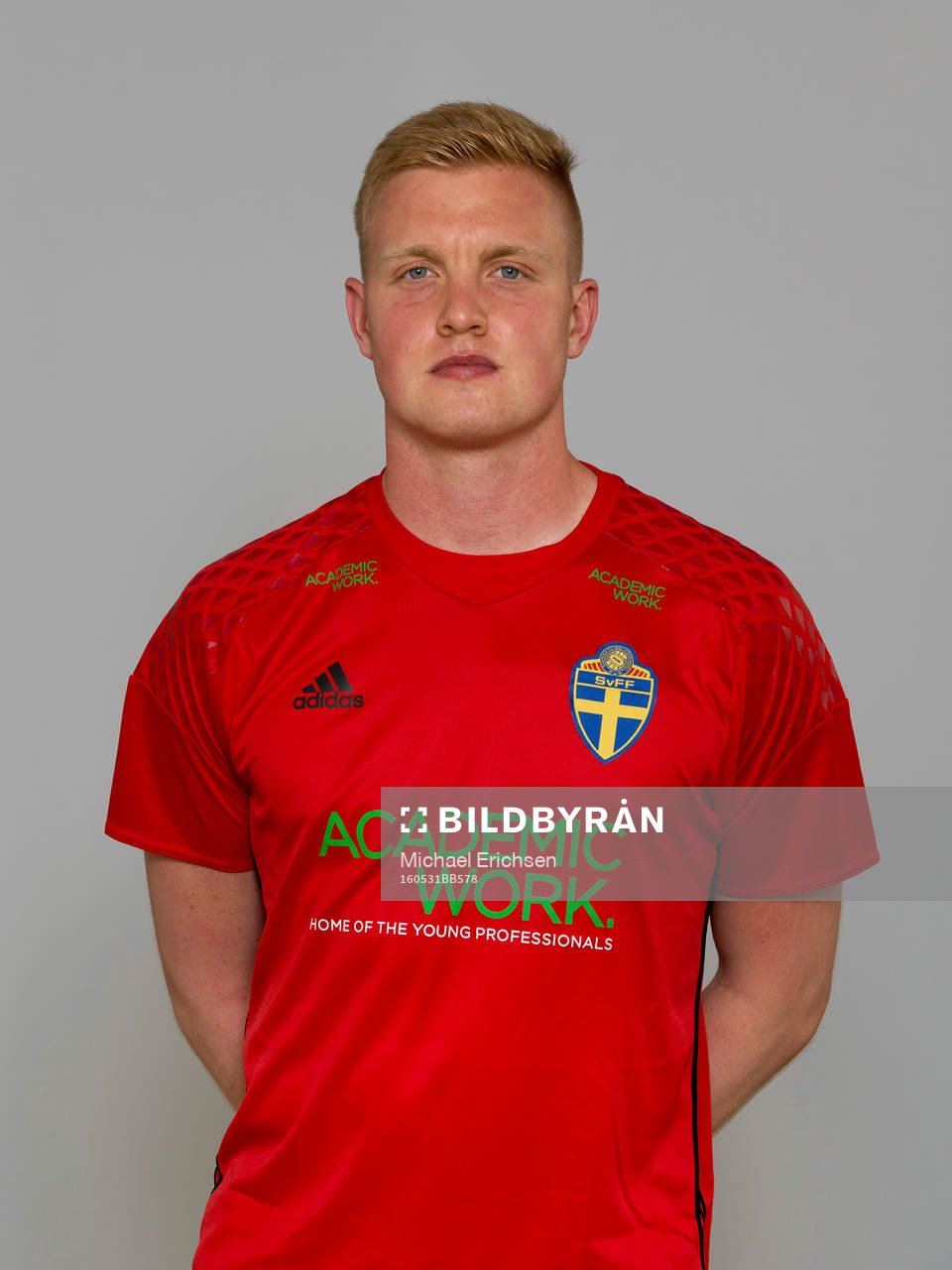Tim Erlandsson, målvakt i Sveriges U21-landslag i fotboll