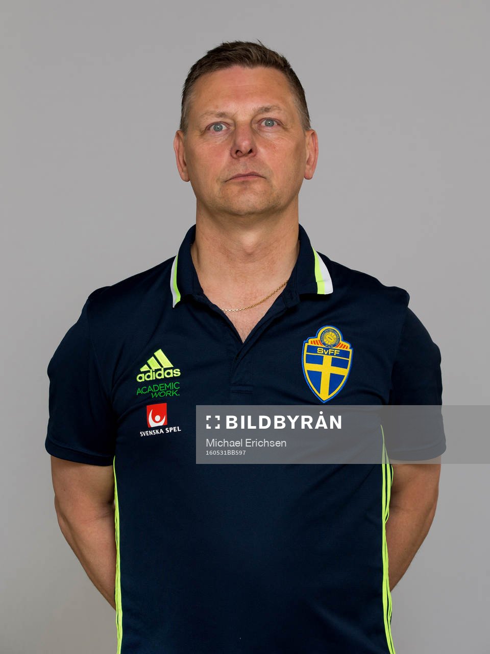 Lars-Erik Hemgren, koordinator/team manager, i Sveriges U21