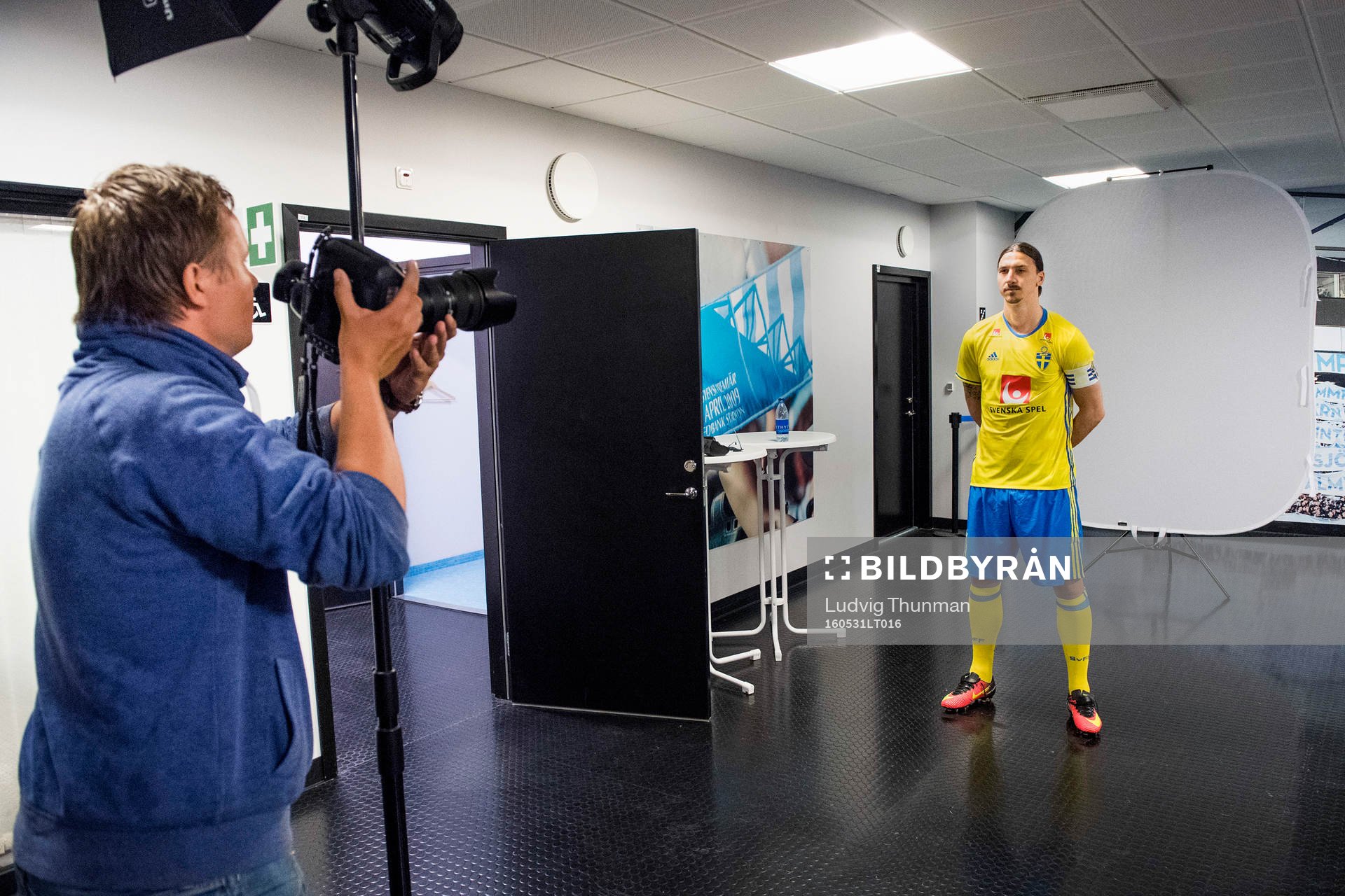 Sveriges Zlatan Ibrahimovic fotograferas av Petter Arvidson