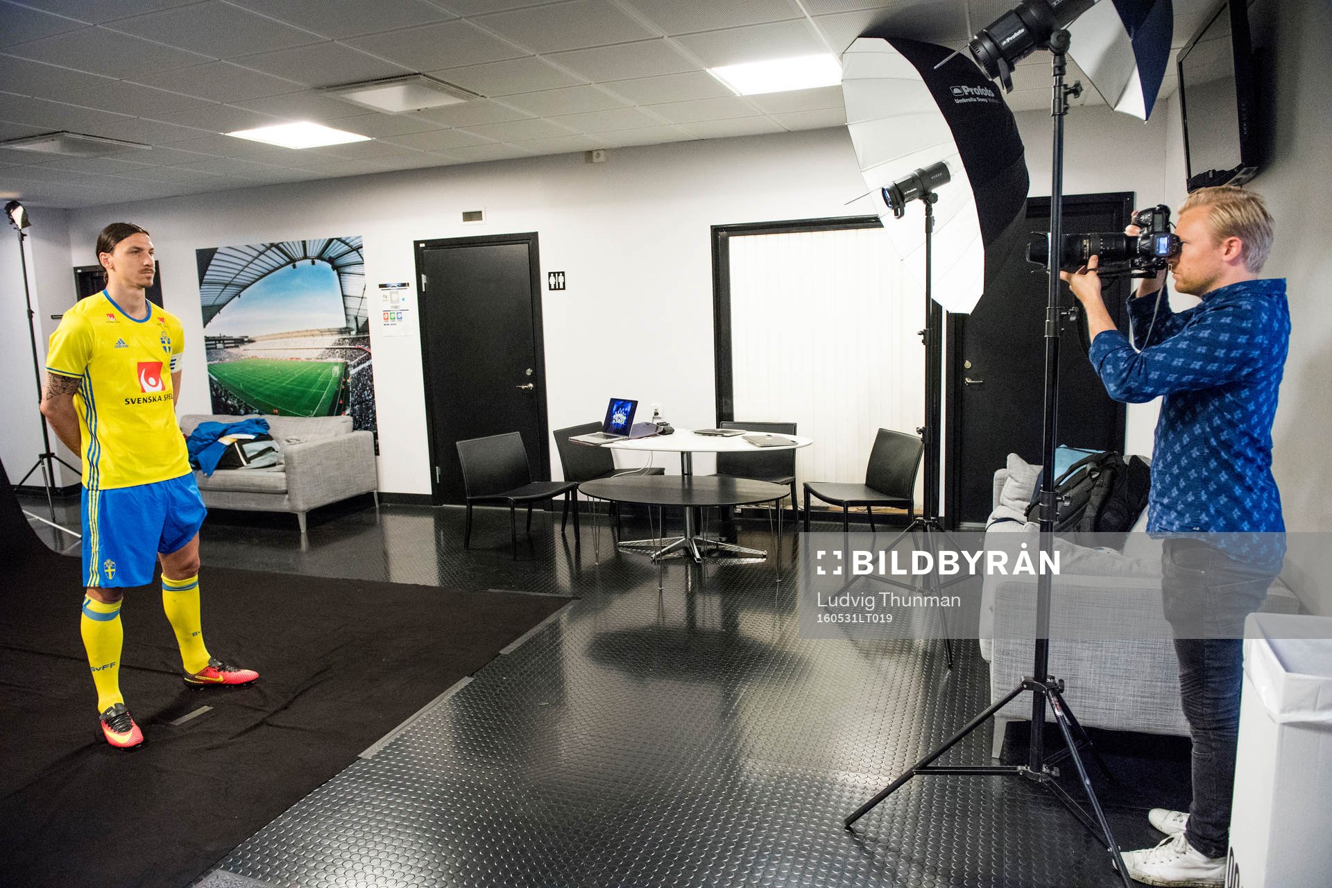 Sveriges Zlatan Ibrahimovic fotograferas av Joel Marklund