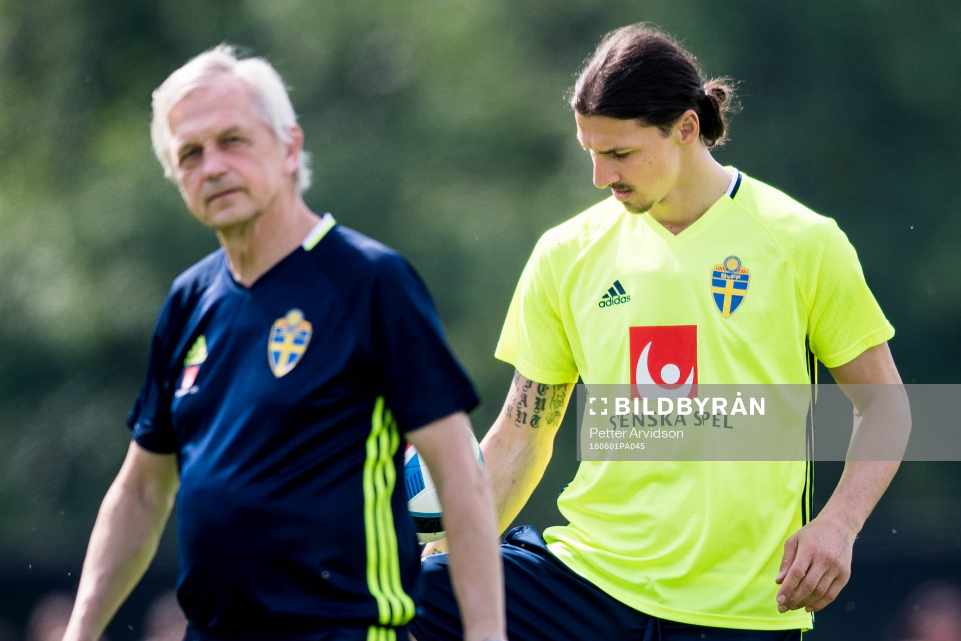 Landslagschef Lars Richt och Zlatan Ibrahimovic