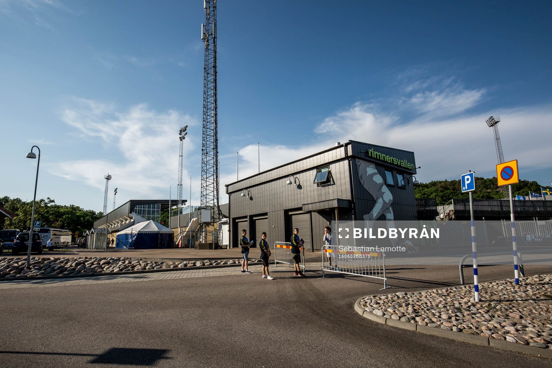 Exteriör bild på Rimnersvallen inför fotbollsmatchen i kvalet till U21-EM mellan Sverige och Georgien den 3 juni 2016 i Uddevalla.