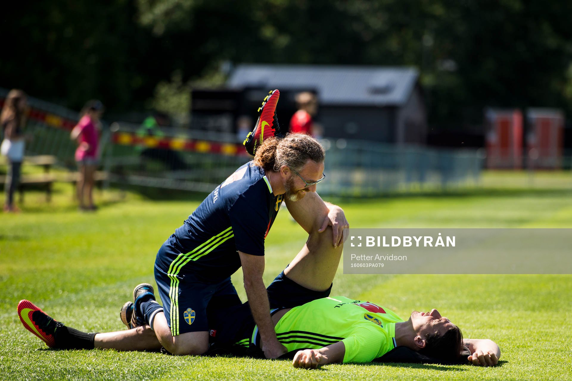 Sjukgymnast Rickard Dahan och Zlatan Ibrahimovic