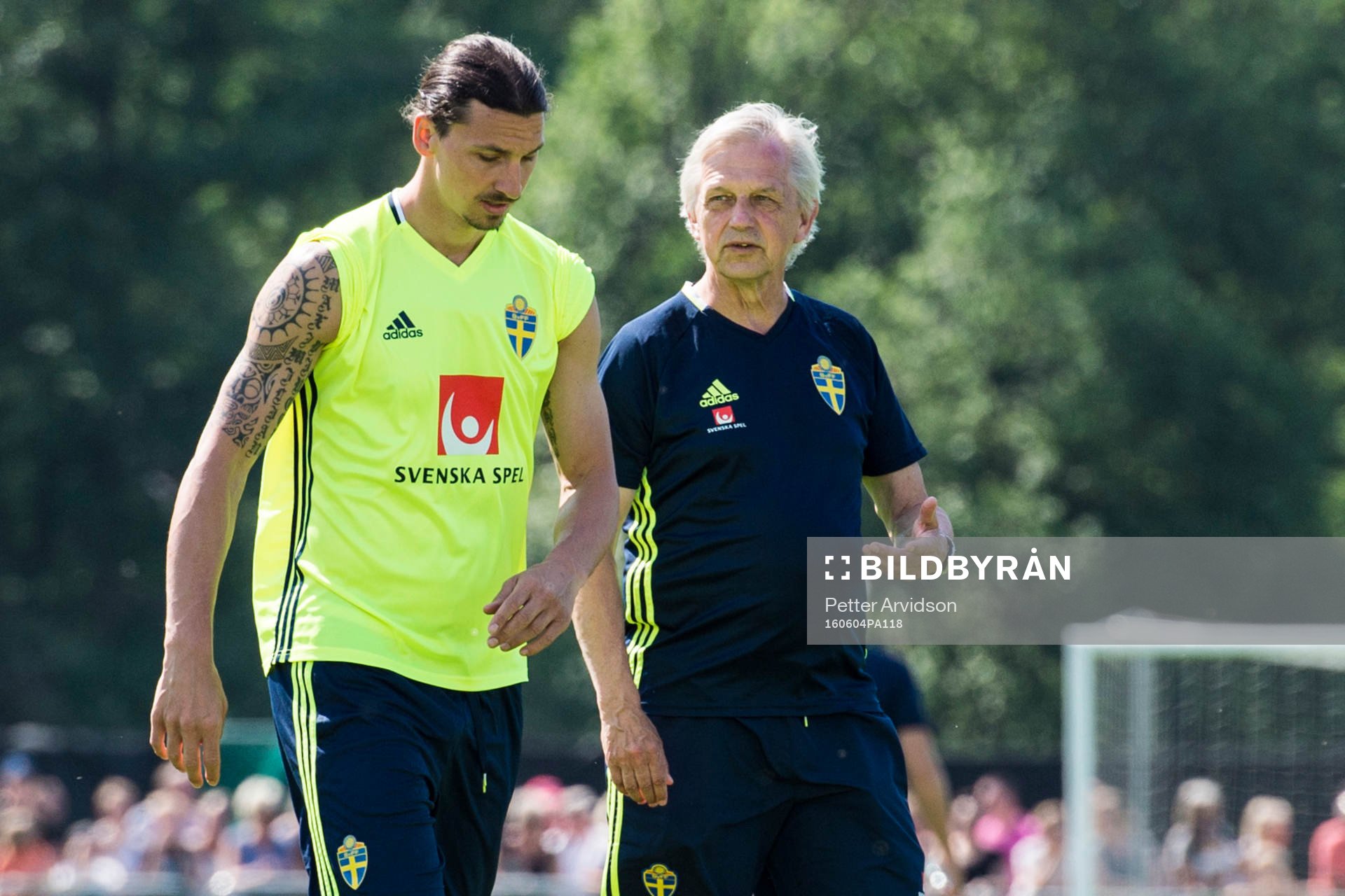 Zlatan Ibrahimovic och landslagschef Lars Richt